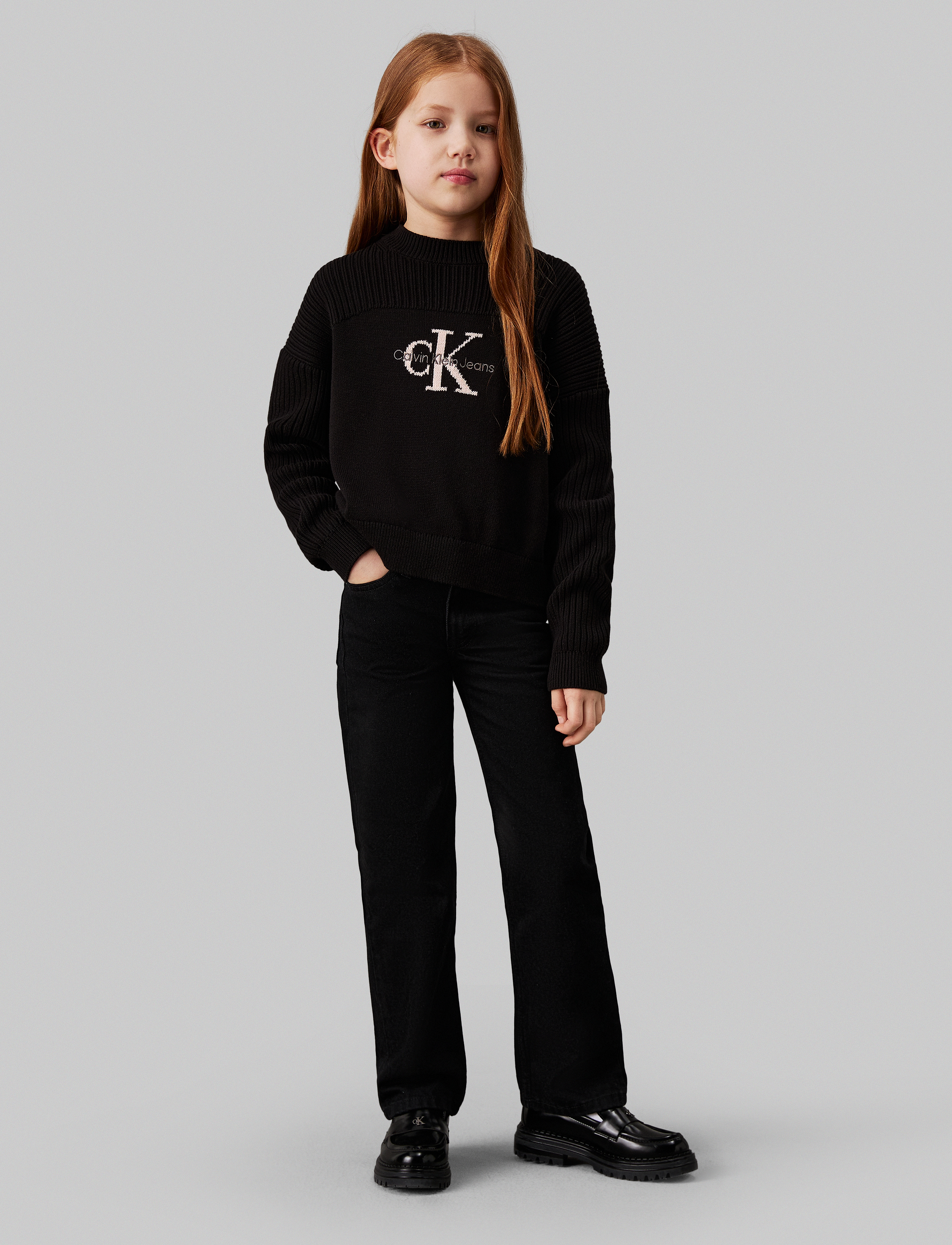 Calvin Klein - MONOLOGO SWEATER - ck black - 3