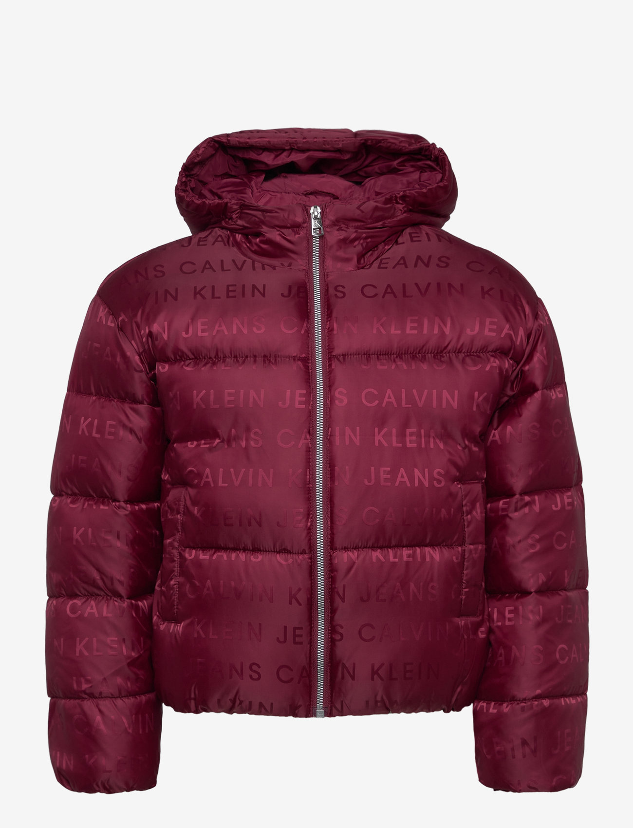 Calvin Klein - LOGO AOP PUFFER JACKET - rich cherry logo aop - 1