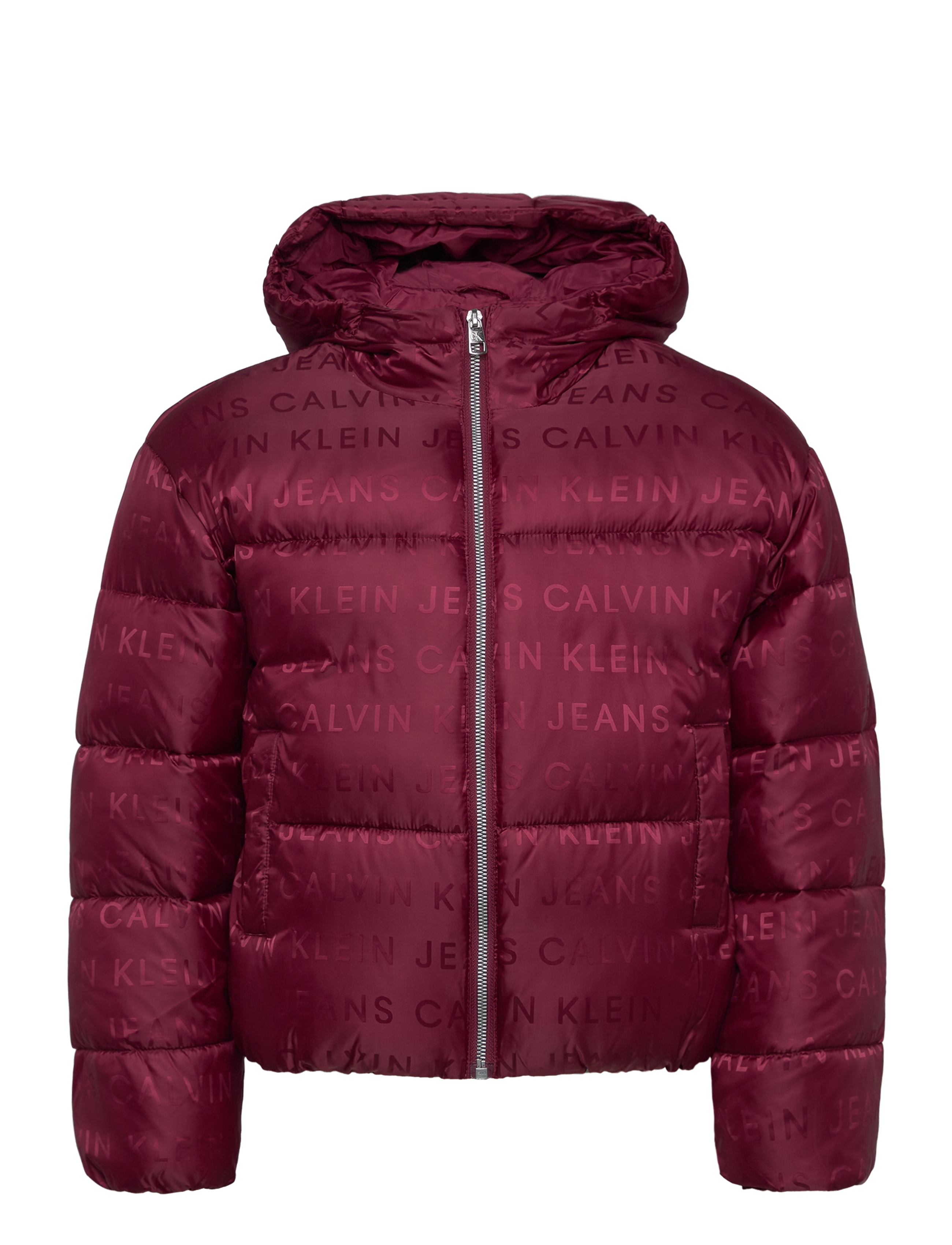 Calvin Klein - LOGO AOP PUFFER JACKET - rich cherry logo aop - 1