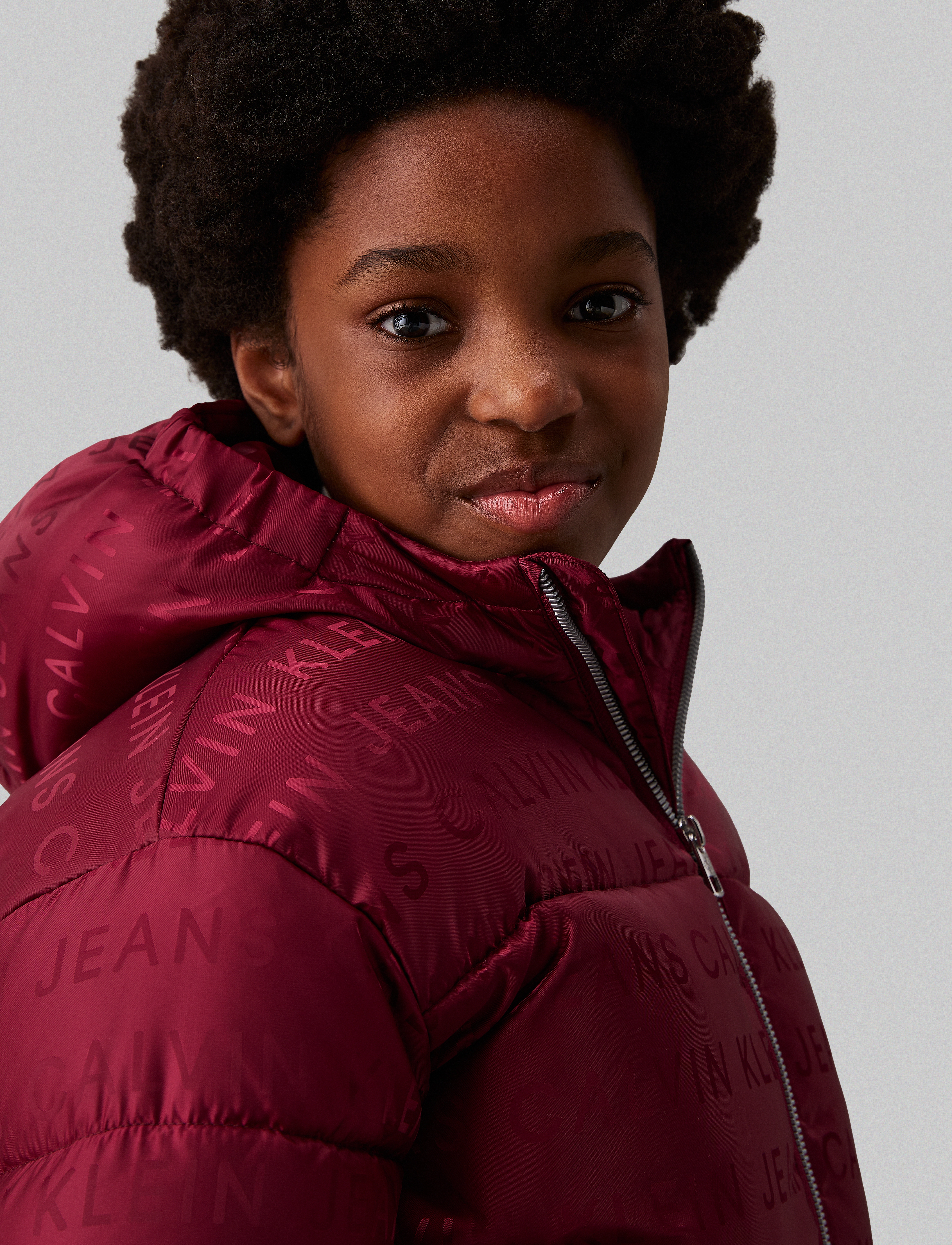 Calvin Klein - LOGO AOP PUFFER JACKET - rich cherry logo aop - 3
