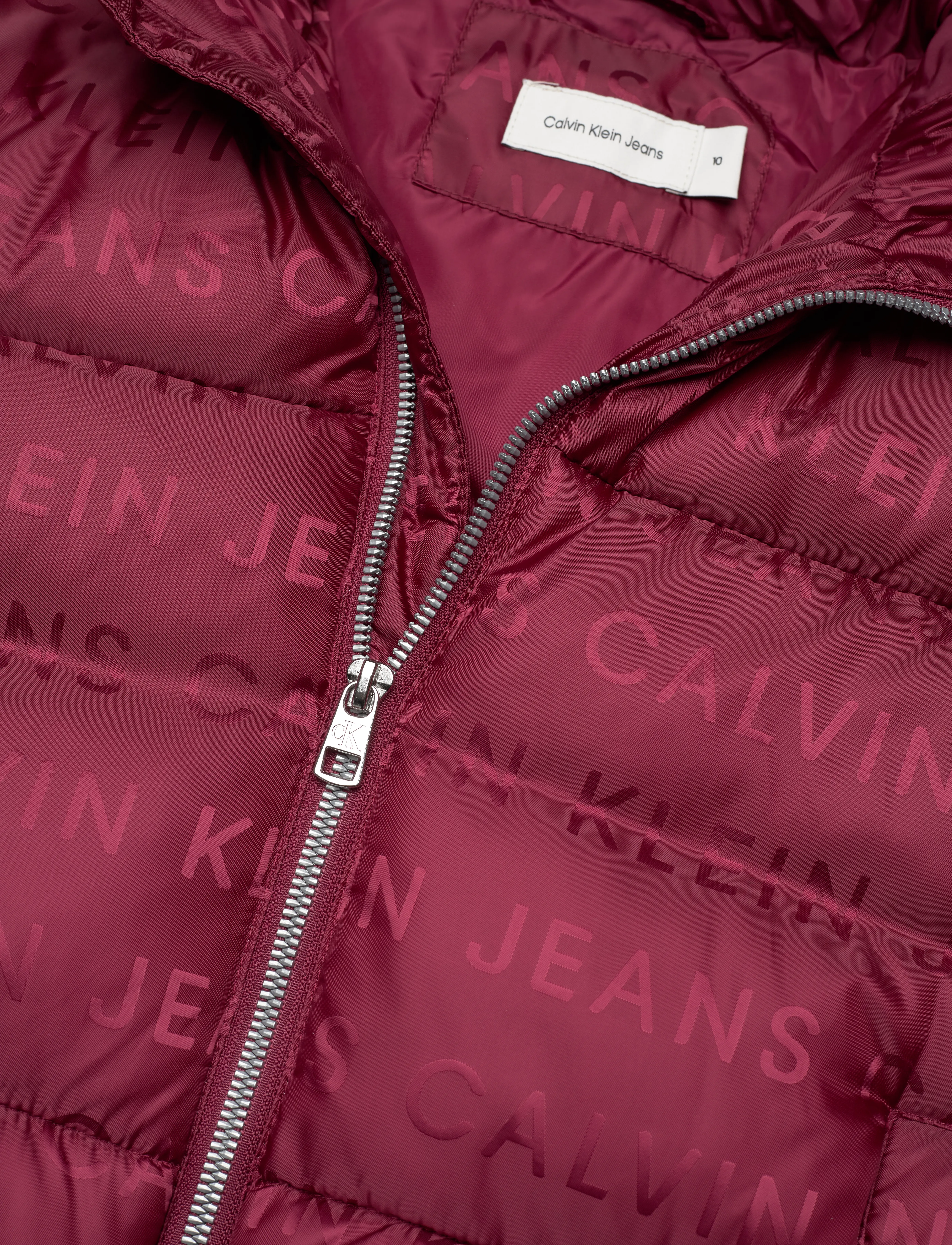 Calvin Klein - LOGO AOP PUFFER JACKET - rich cherry logo aop - 5