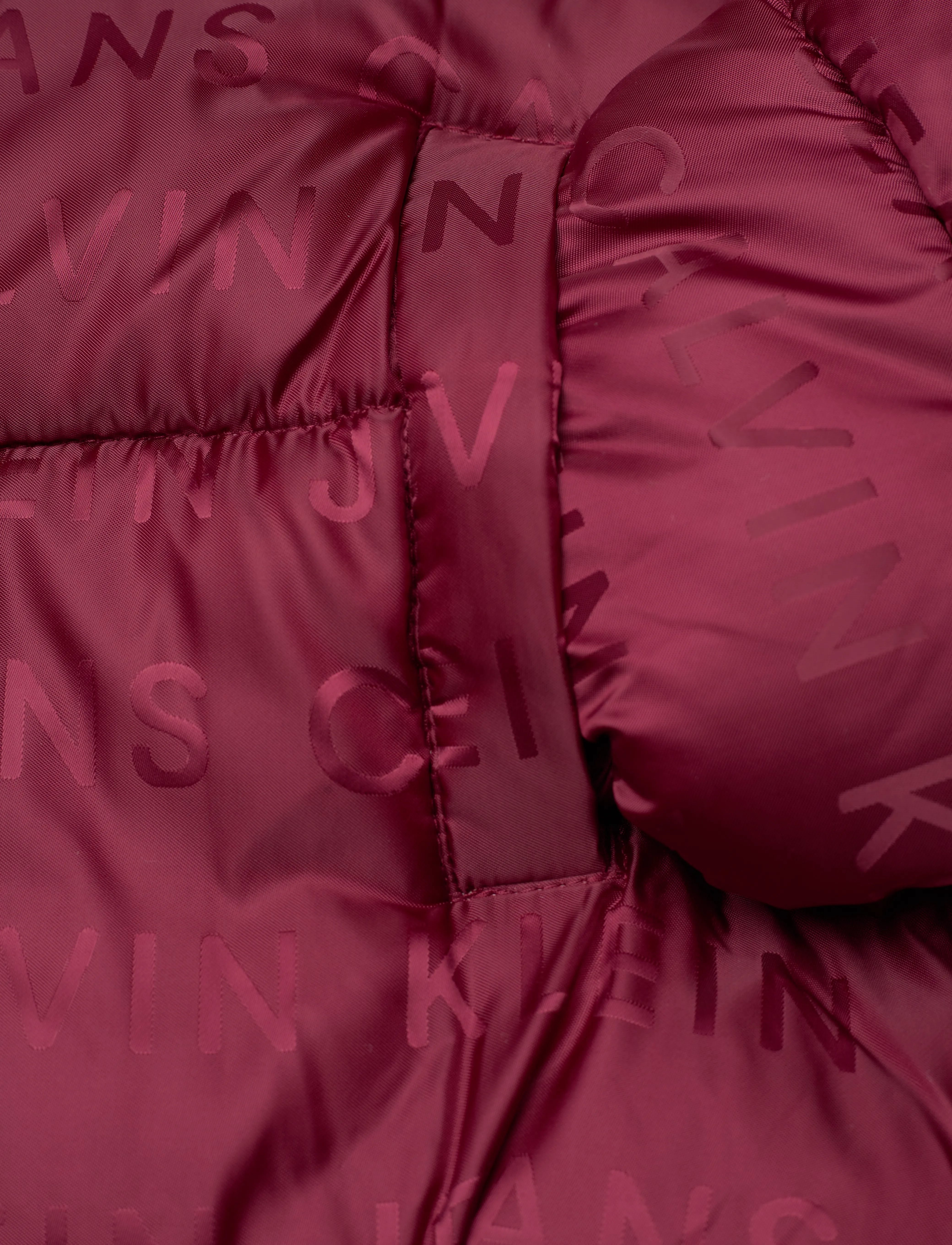 Calvin Klein - LOGO AOP PUFFER JACKET - rich cherry logo aop - 5