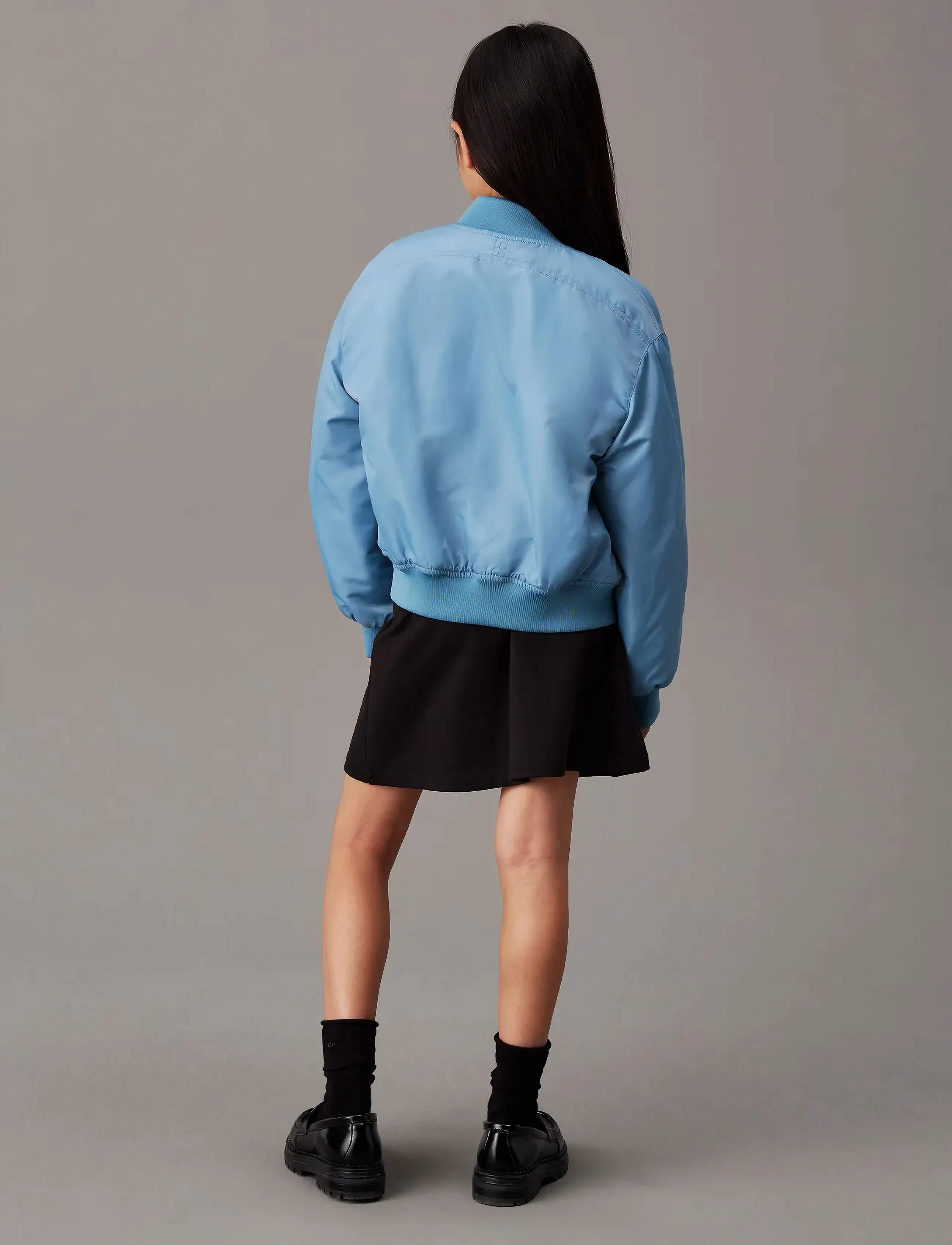 Calvin Klein - LOGO TAPE FLARE PUNTO SKIRT - jupes courtes - ck black - 3