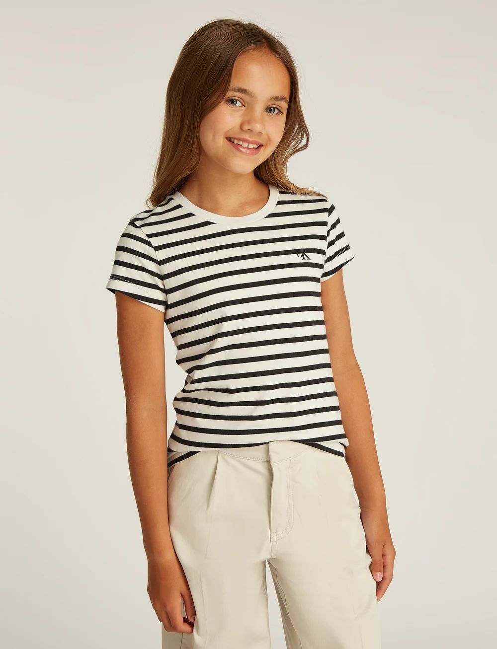 Calvin Klein - 2 PACK STRIPE SLIM SS T-SHIRT - lühikeste varrukatega t-särgid - turtledove/ ck black stripe - 3