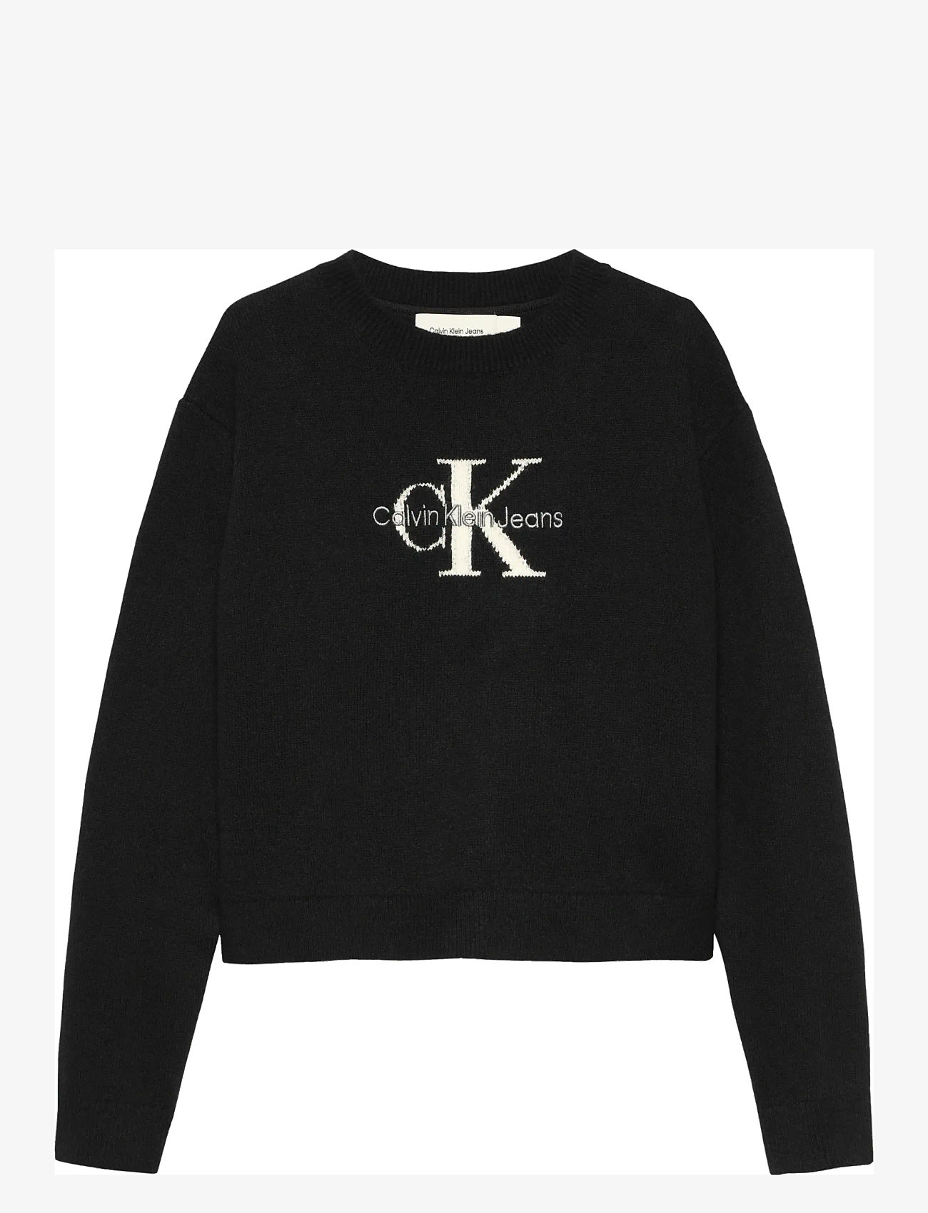 Calvin Klein - MONOLOGO SWEATER - dressipluusid - ck black - 1