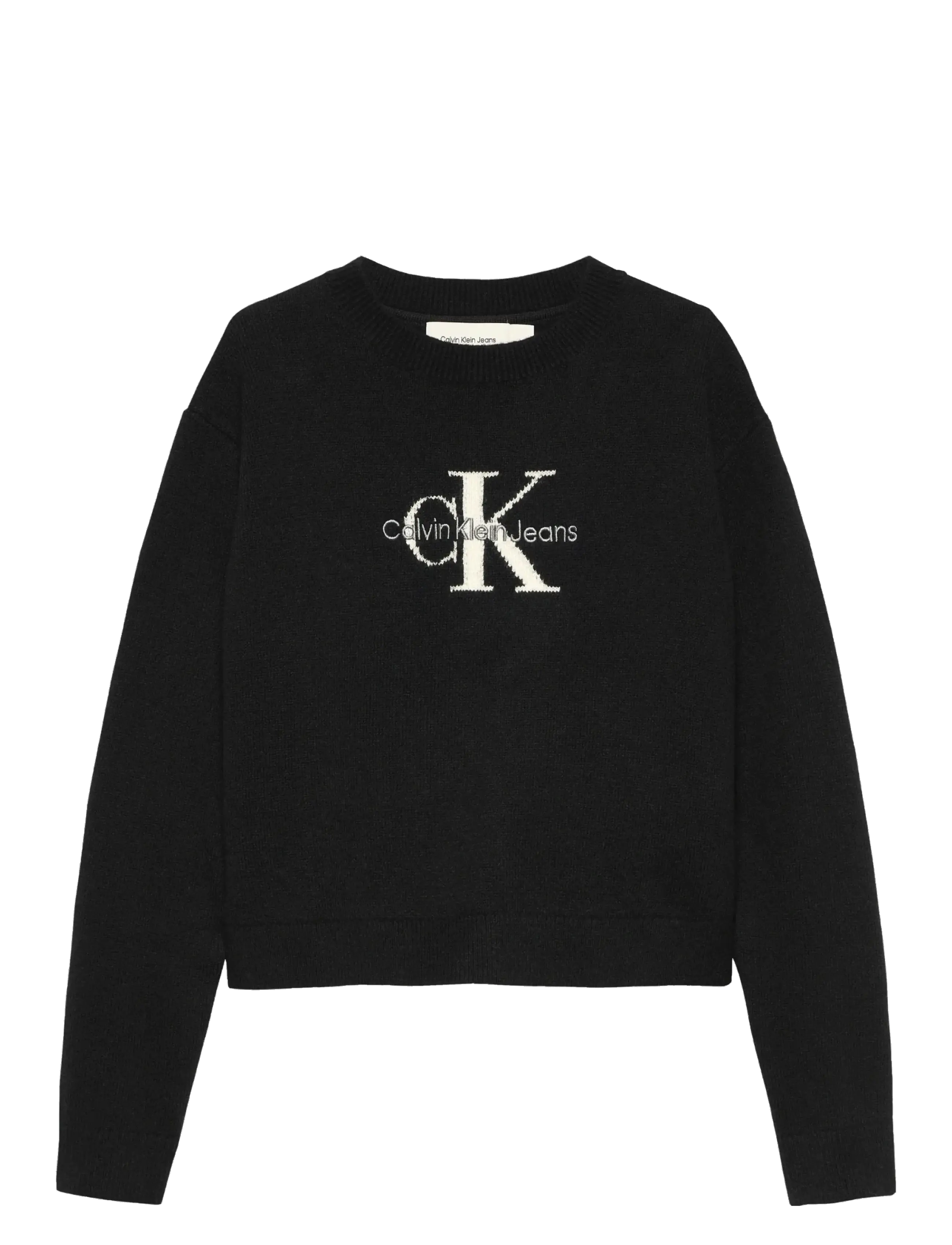 Calvin Klein MONOLOGO SWEATER - Sweatshirts & Hættetrøjer - CK BLACK / black