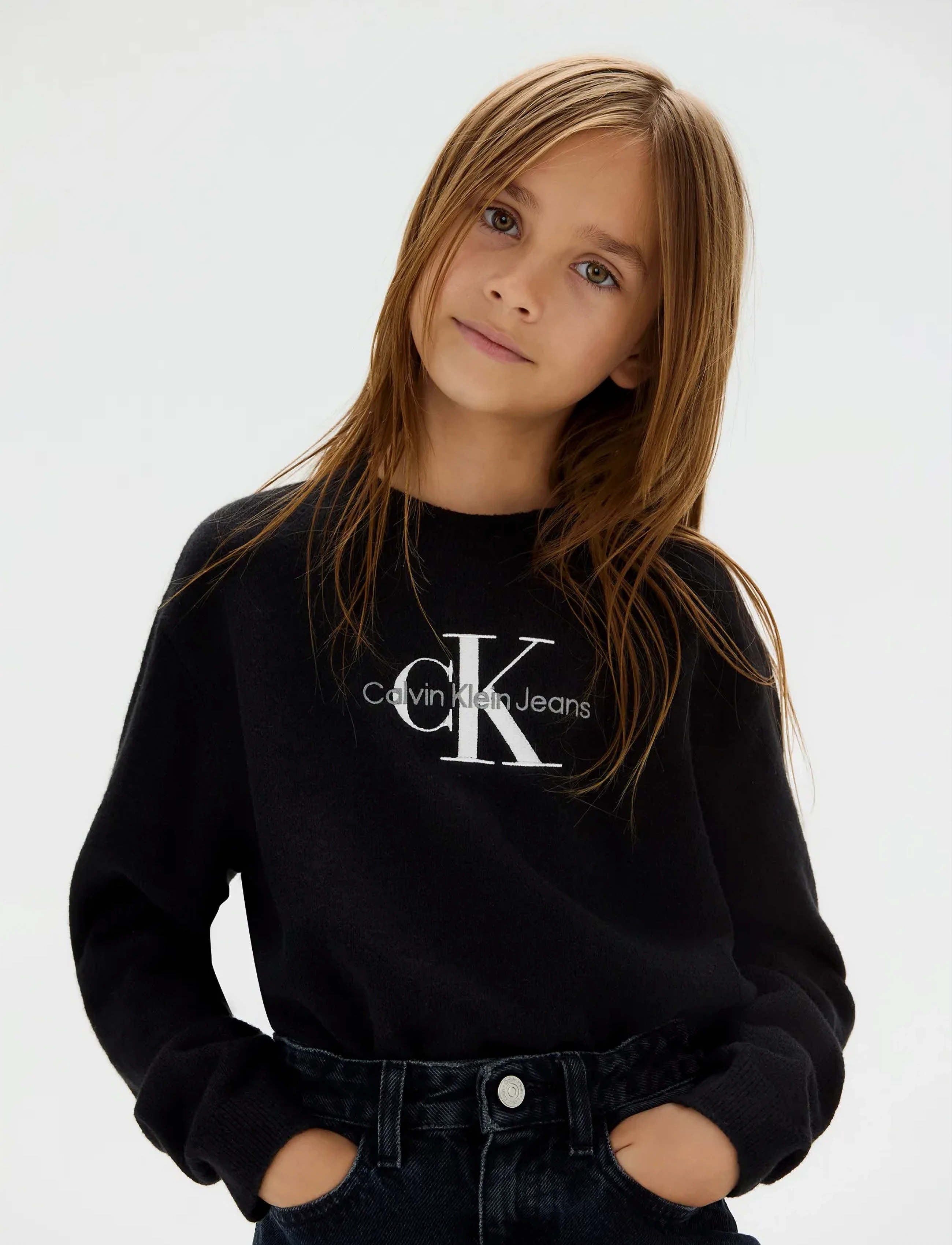 Calvin Klein - MONOLOGO SWEATER - ck black - 4