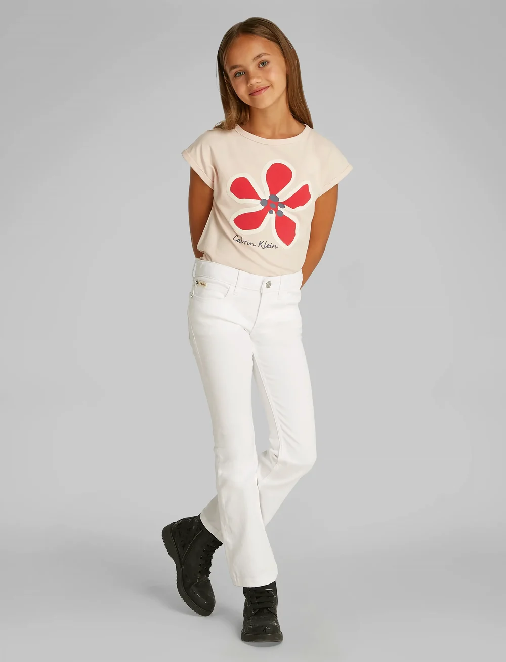 Calvin Klein - FLARE WHITE - bootcut jeans - white - 0