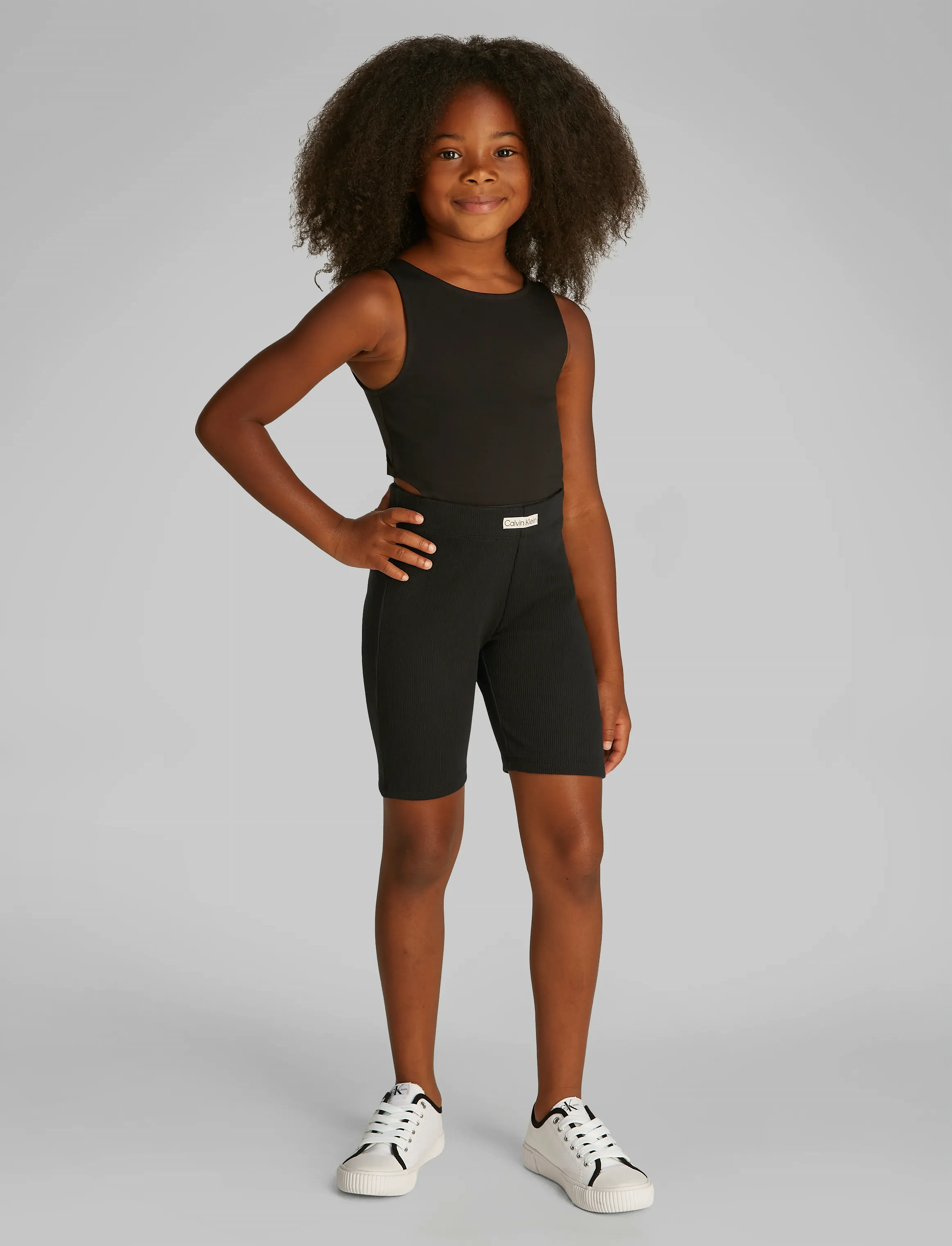 Calvin Klein RIB CYCLING SHORTS - Shorts - CK BLACK / black