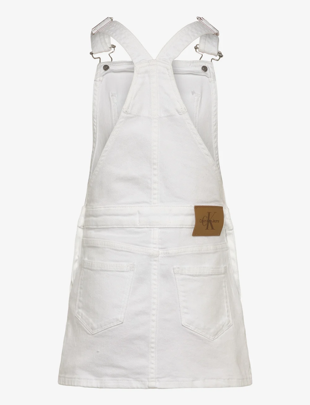Calvin Klein - DENIM DRESS WHITE - latzkleid - white - 1