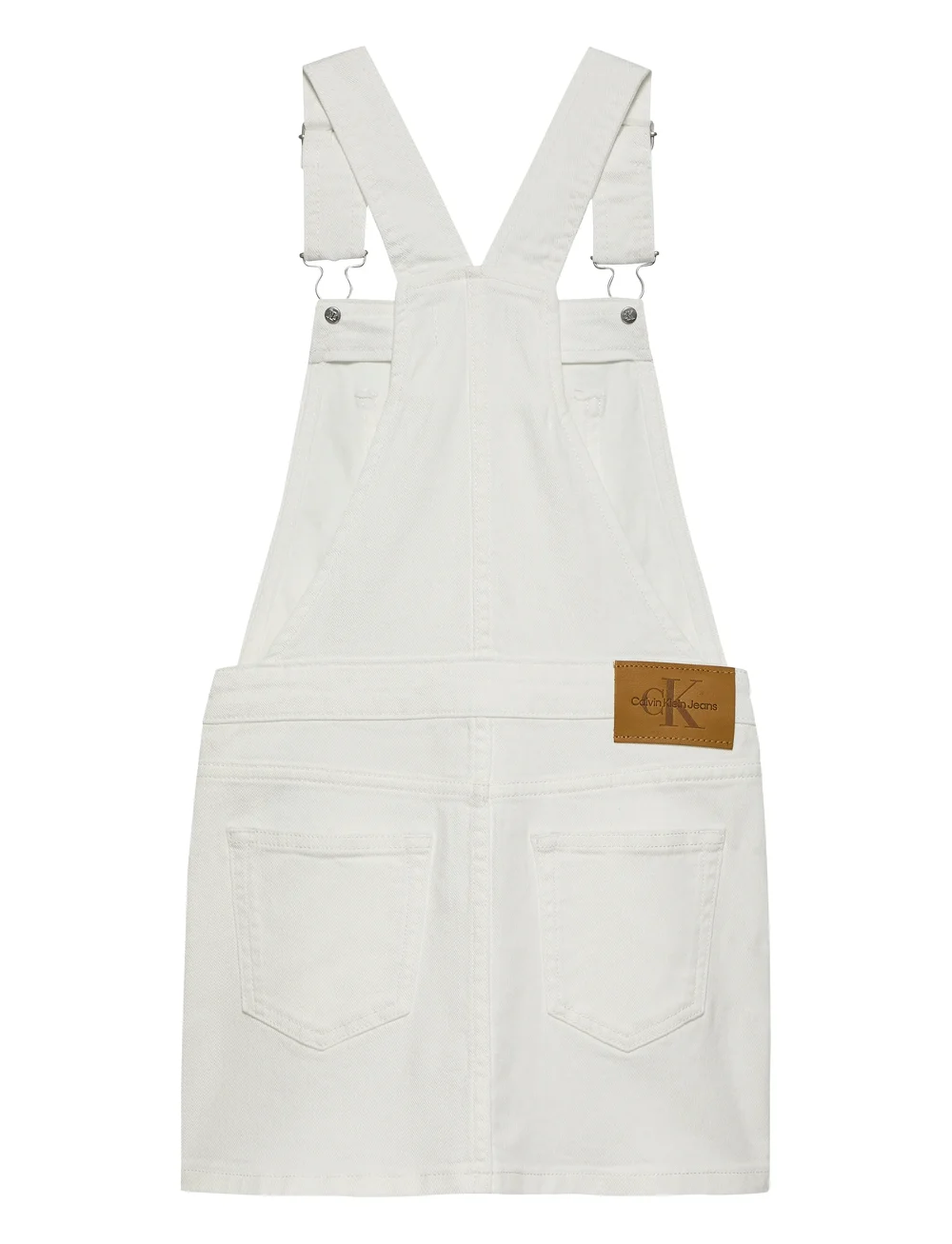 Calvin Klein - DENIM DRESS WHITE - latzkleid - white - 2