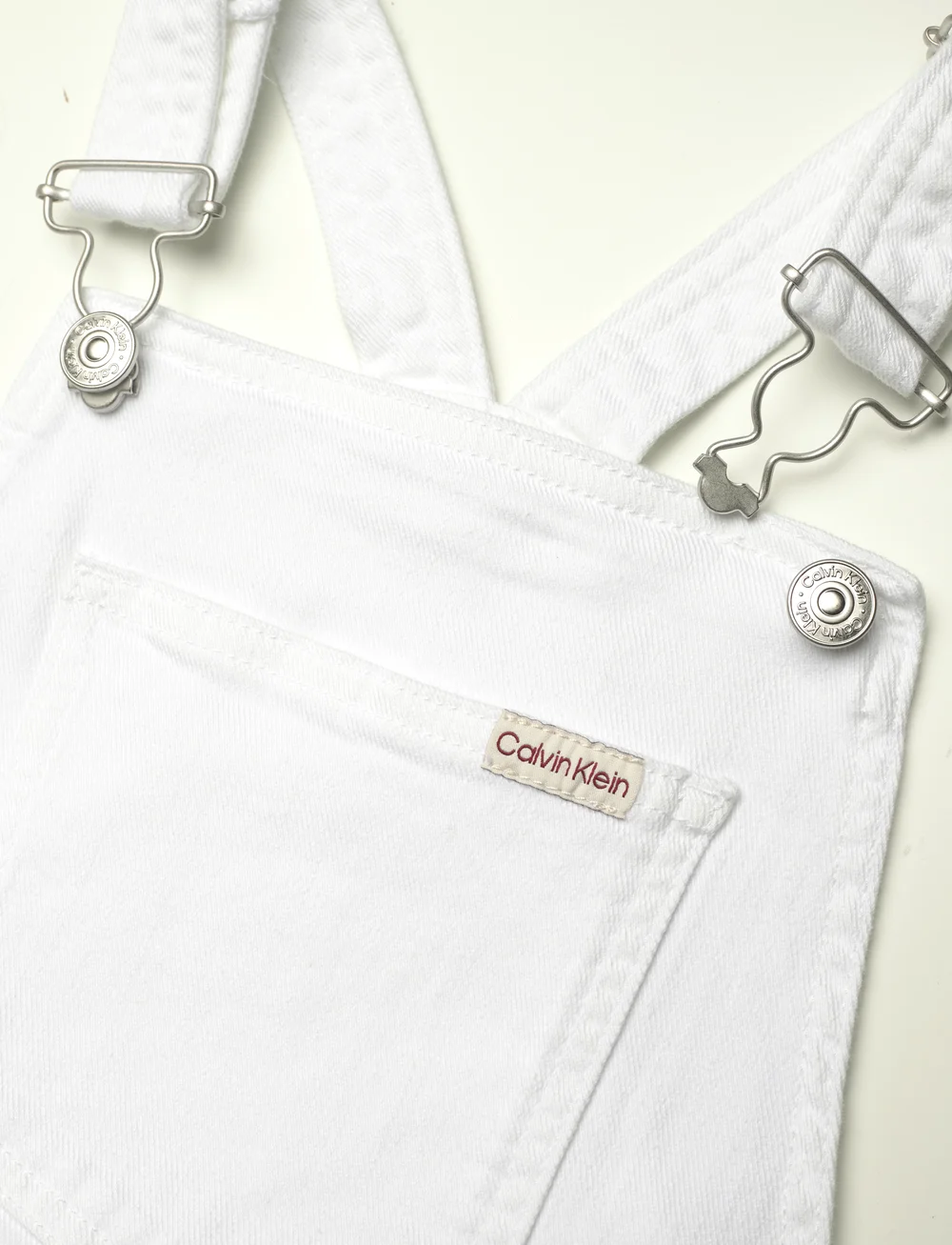 Calvin Klein - DENIM DRESS WHITE - latzkleid - white - 3