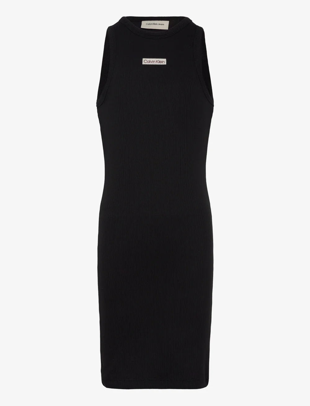 Calvin Klein - RIB SLEEVELESS DRESS - Ärmellose freizeitkleider - ck black - 0