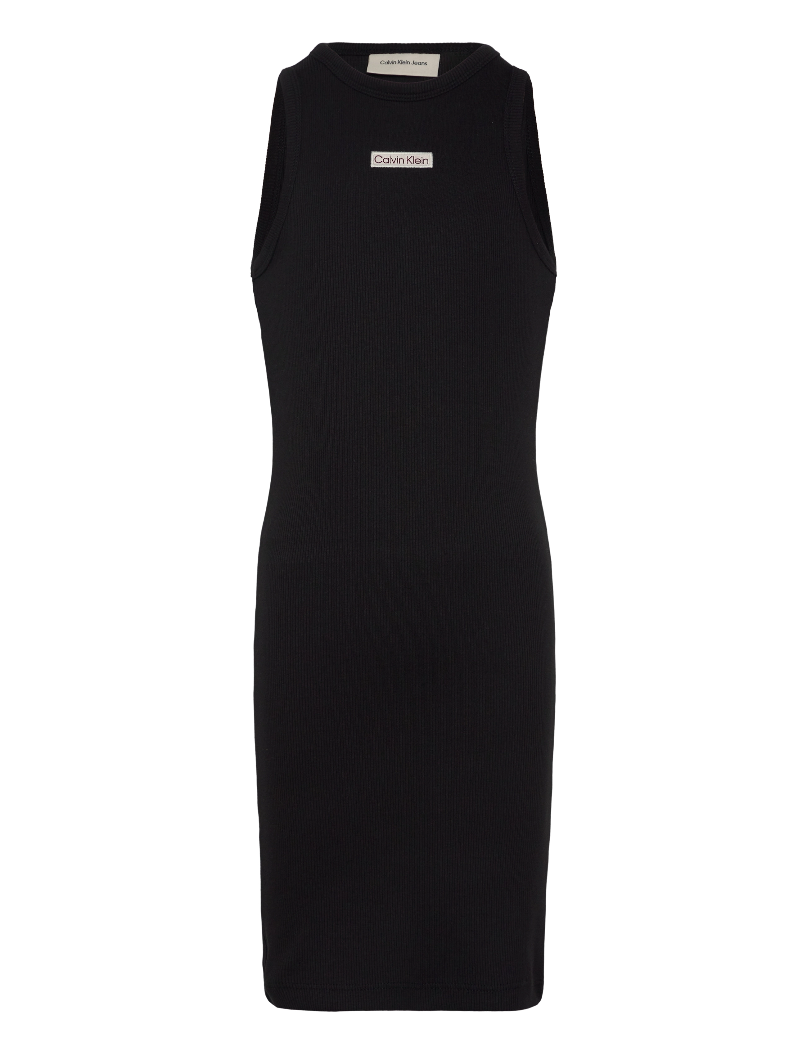 Calvin Klein RIB SLEEVELESS DRESS - Kjoler & Nederdele - CK BLACK / black