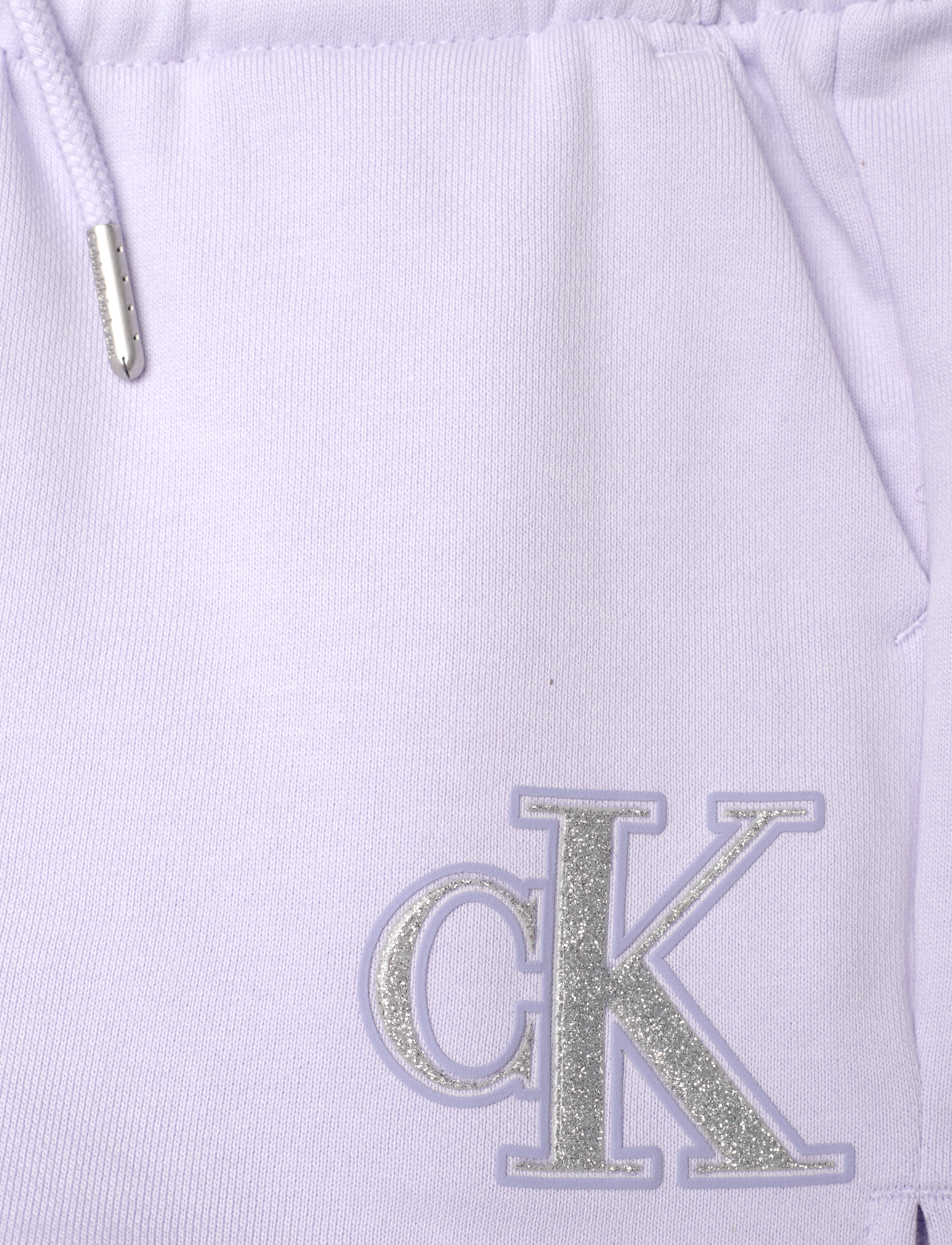 Calvin Klein - METALLIC CK SHORTS - dresowe szorty - purple heather - 5