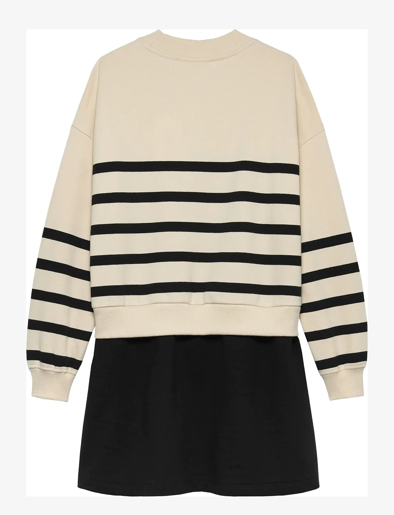 Calvin Klein - CK LS RELAXED TERRY DRESS - pikkade varrukatega vabaaja kleidid - white cap gray  ck black - 1