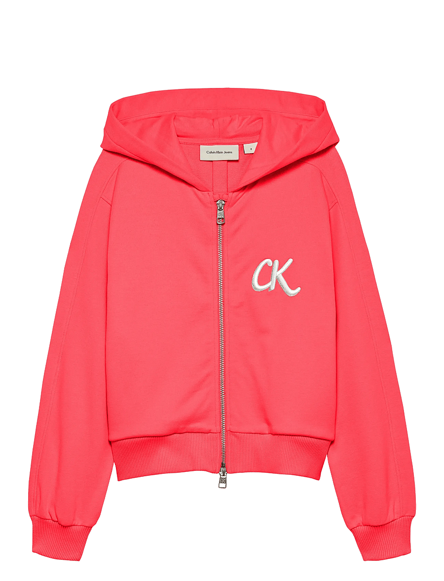 Calvin Klein - TERRY ZIP UP HOODIE - kapuzenpullover - teaberry - 1