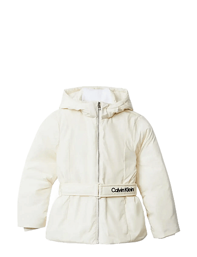Calvin Klein SHORT PUFFER - Jackets - WHITECAP GRAY / cream