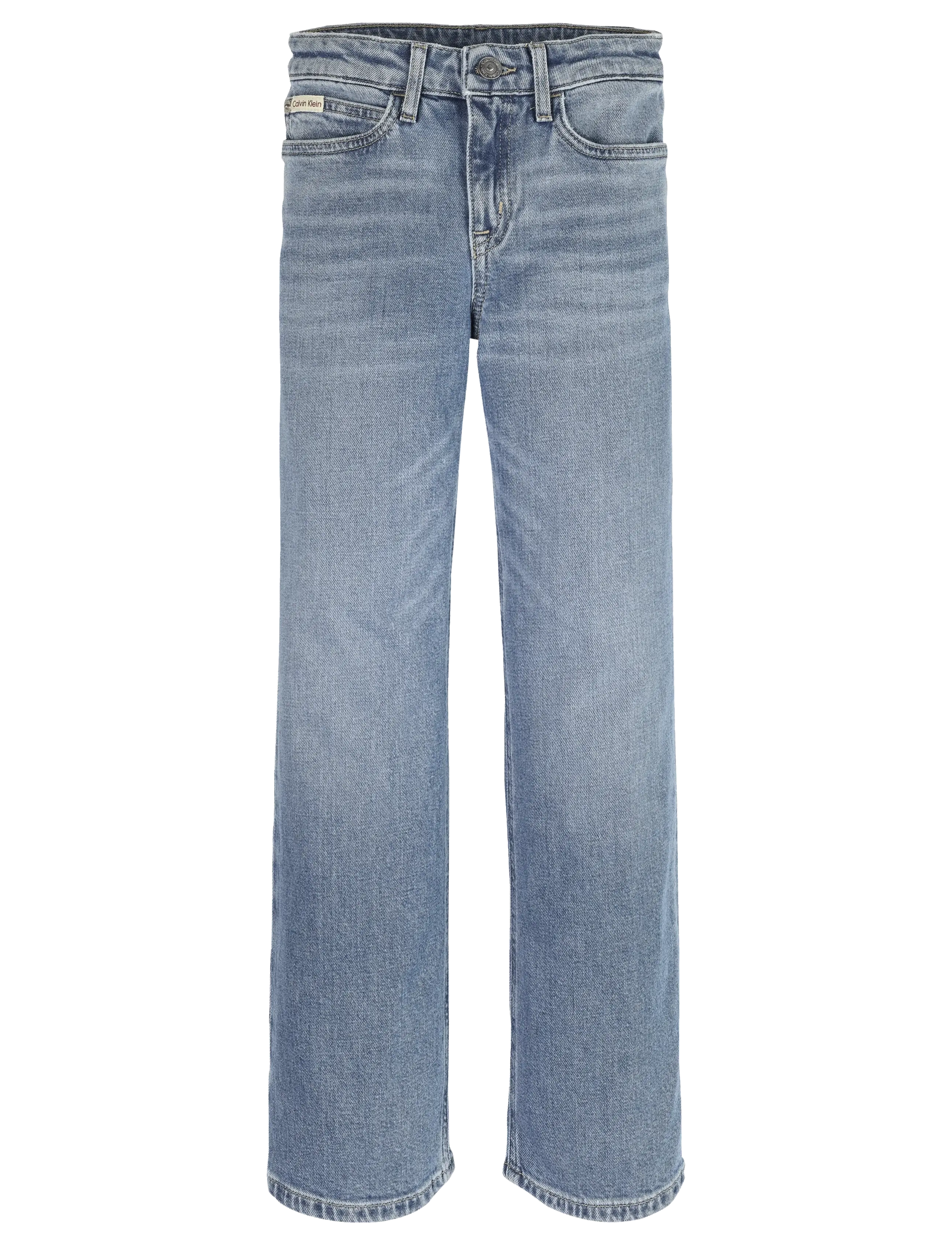 Calvin Klein HR WIDE LEG AUTHENTIC BLUE DENIM - Teksad - AUTHENTIC DENIM / blue