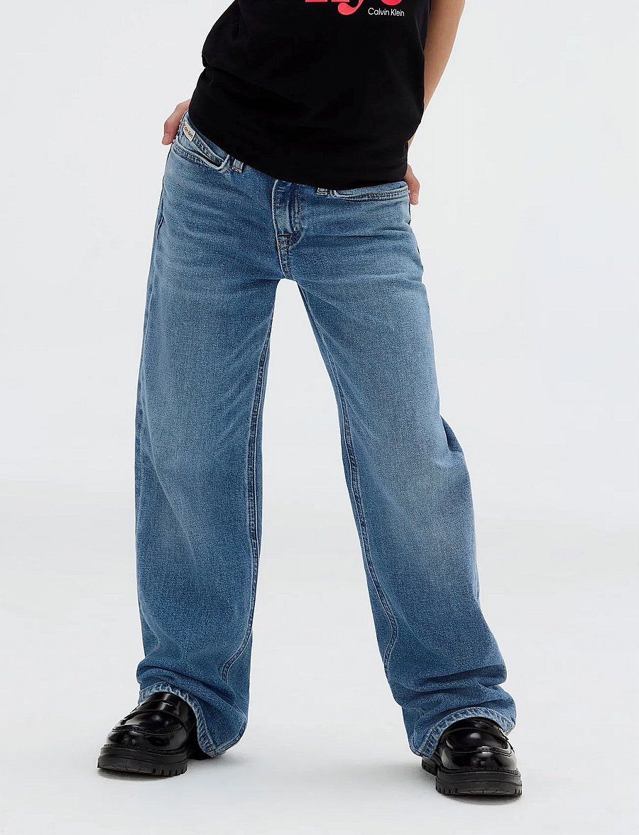 Calvin Klein - HR WIDE LEG AUTHENTIC BLUE DENIM - hosen mit weitem bein - authentic denim - 3