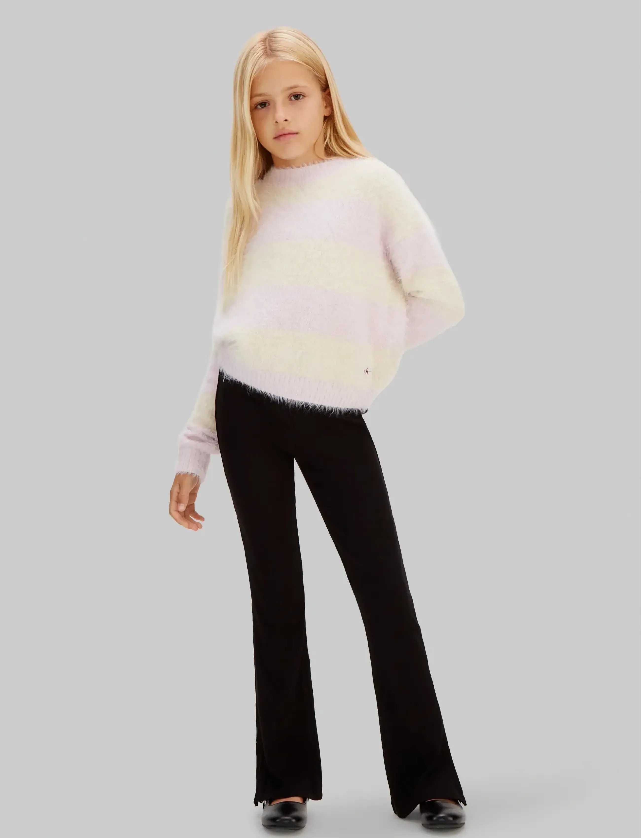 Calvin Klein - RIB FLARE PANT - timpės - ck black - 3
