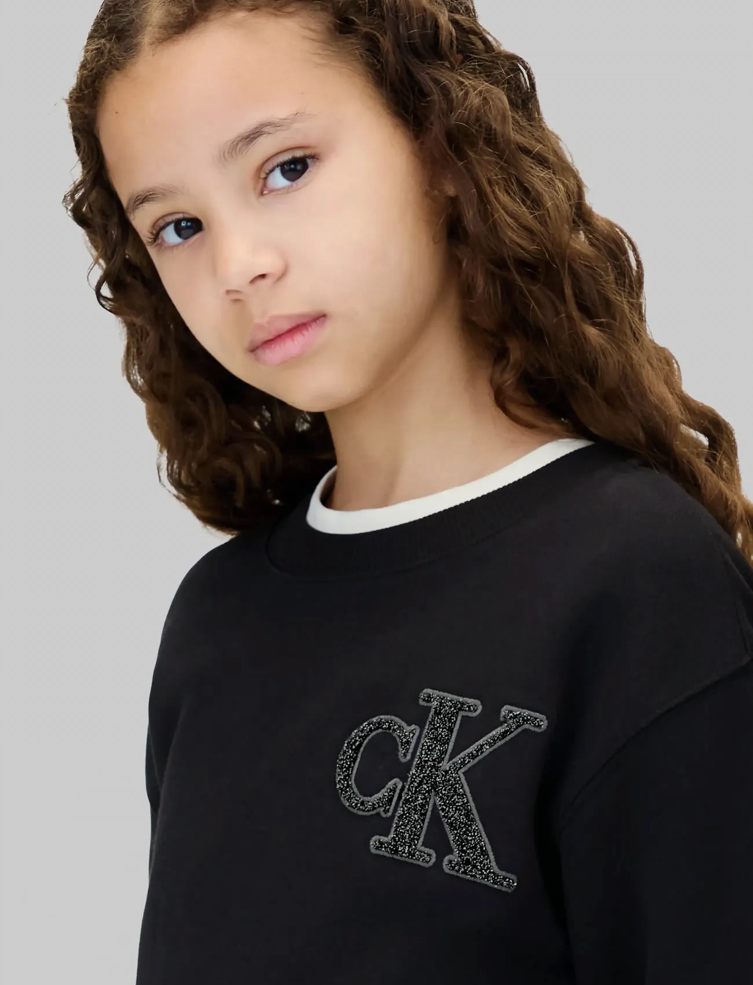 Calvin Klein - TOWLING MONOGRAM TERRY LS DRESS - robes décontractées à manches longues - ck black - 4