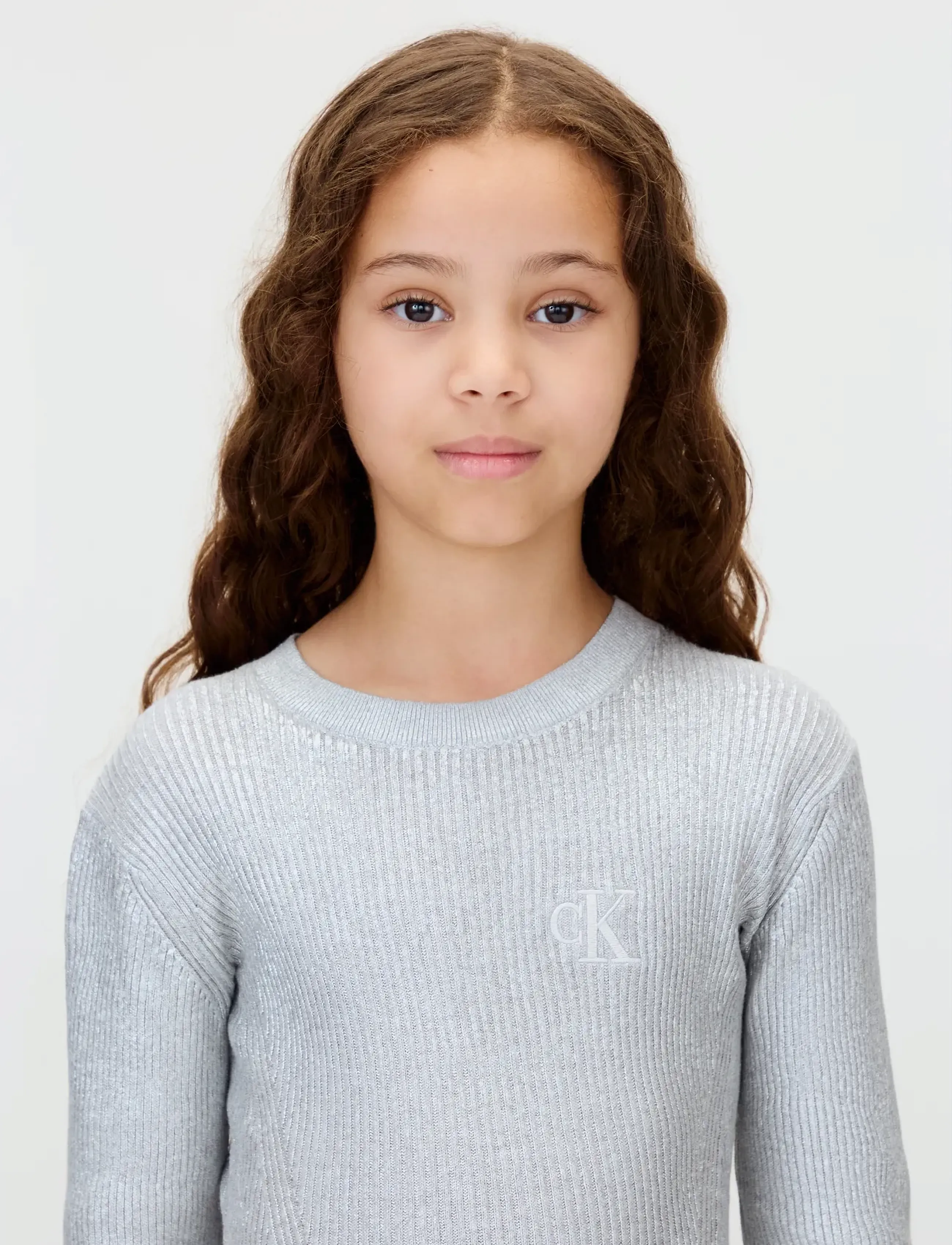 Calvin Klein - SILVER COATED LS SWEATER DRESS - casual jurken met lange mouwen - silver - 5