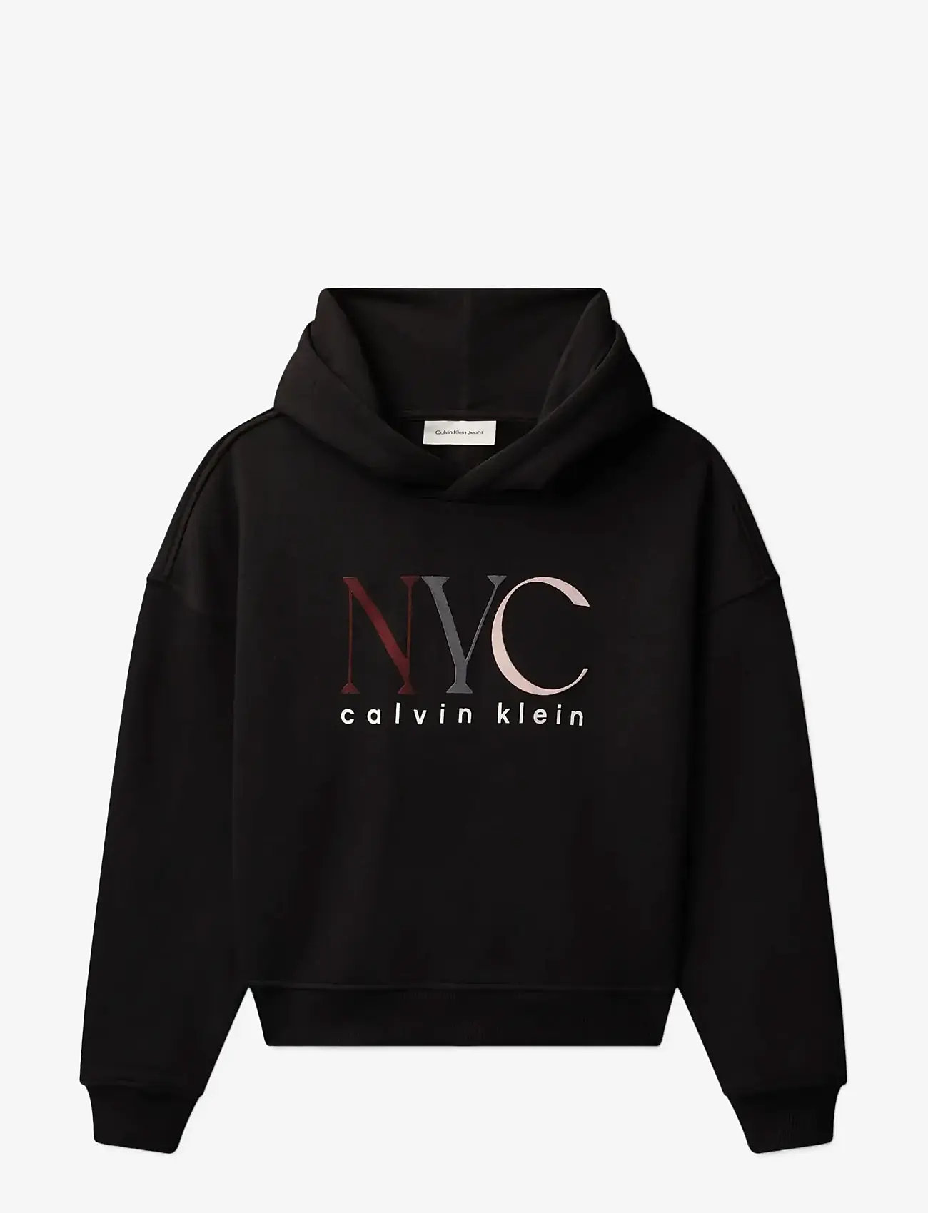 Calvin Klein - NYC GRAPHIC FLEECE HOODIE - huvtröjor - ck black - 1