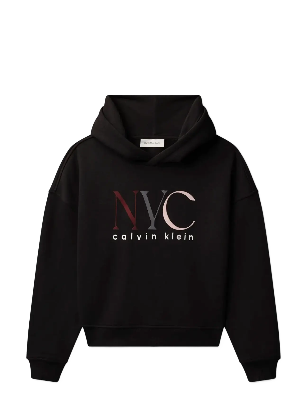 Calvin Klein NYC GRAPHIC FLEECE HOODIE - Huvtröjor - CK BLACK / black