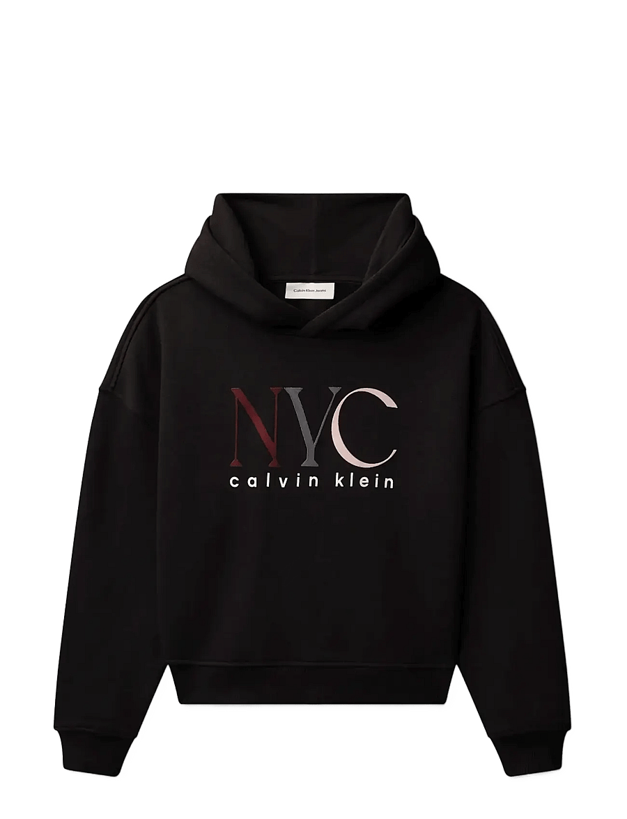 Calvin Klein - NYC GRAPHIC FLEECE HOODIE - kapuzenpullover - ck black - 1