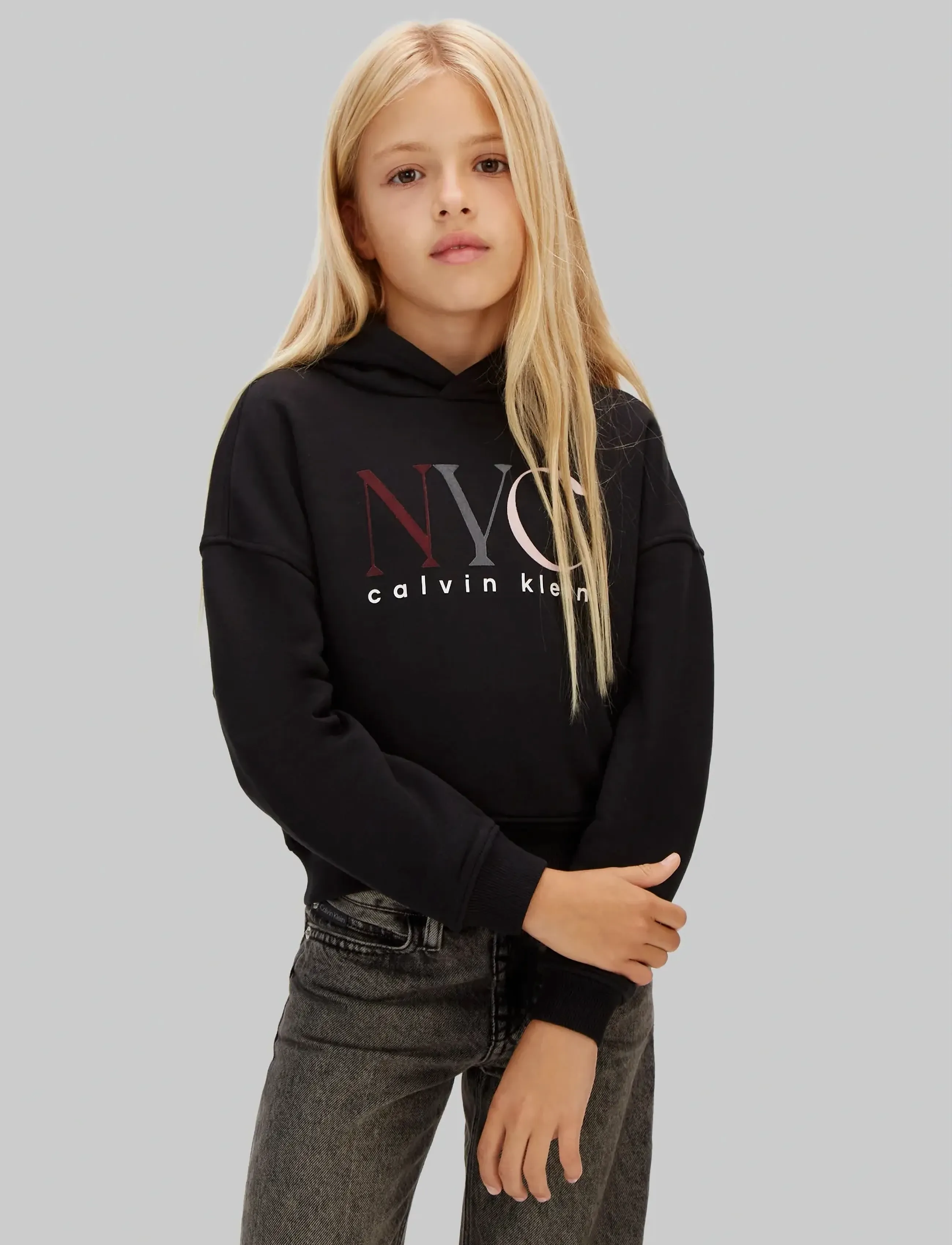Calvin Klein NYC GRAPHIC FLEECE HOODIE - Sweatshirts & Huvtröjor - CK BLACK / black