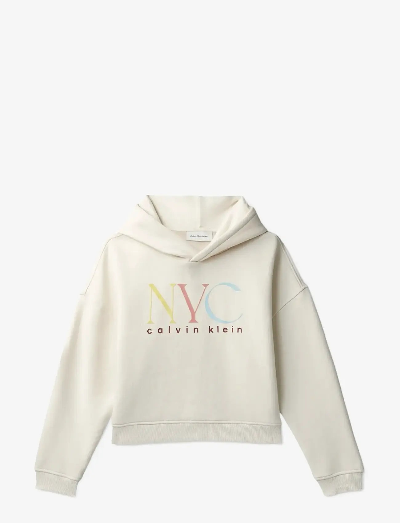 Calvin Klein - NYC GRAPHIC FLEECE HOODIE - huvtröjor - whitecap gray - 1