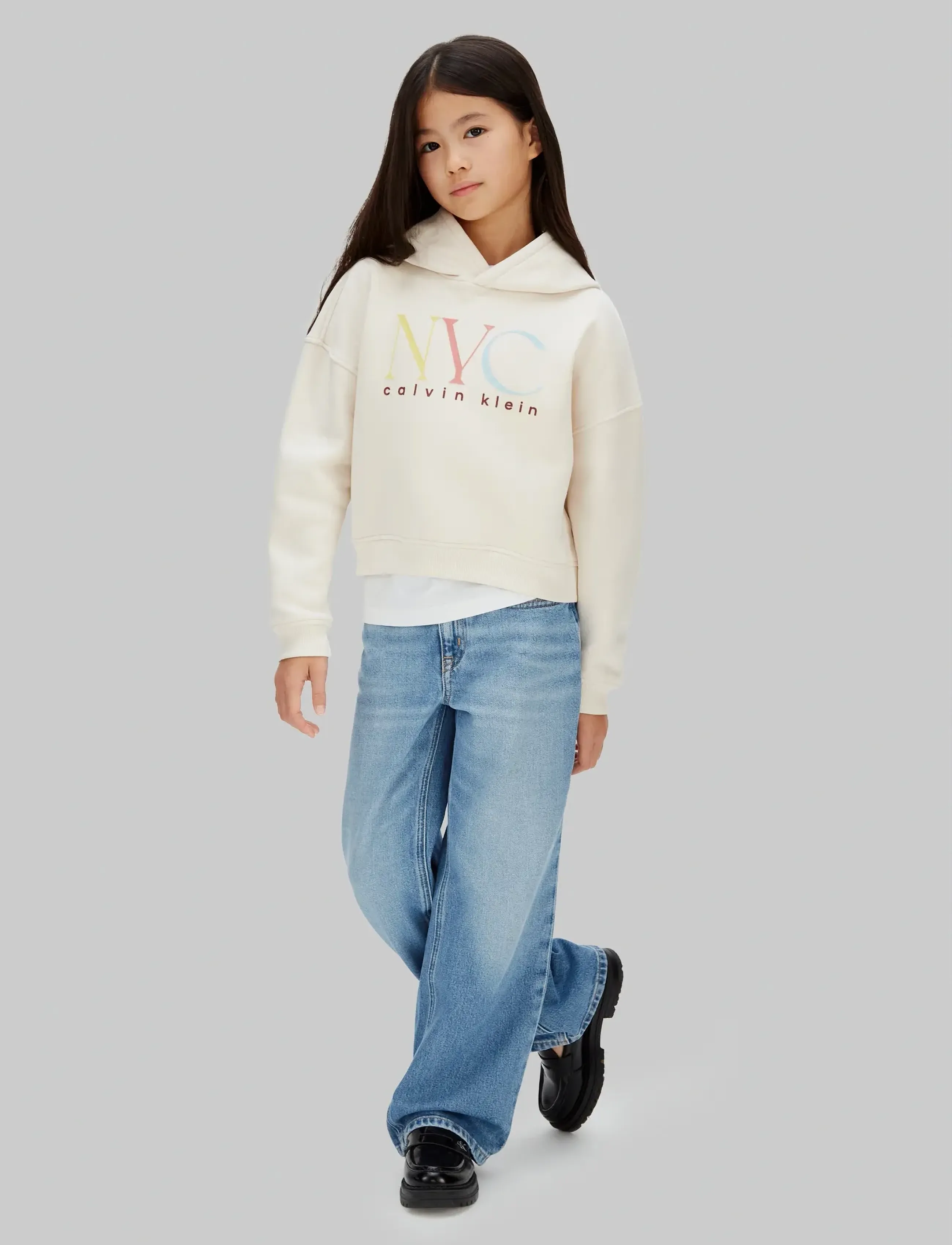 Calvin Klein - NYC GRAPHIC FLEECE HOODIE - hættetrøjer - whitecap gray - 2