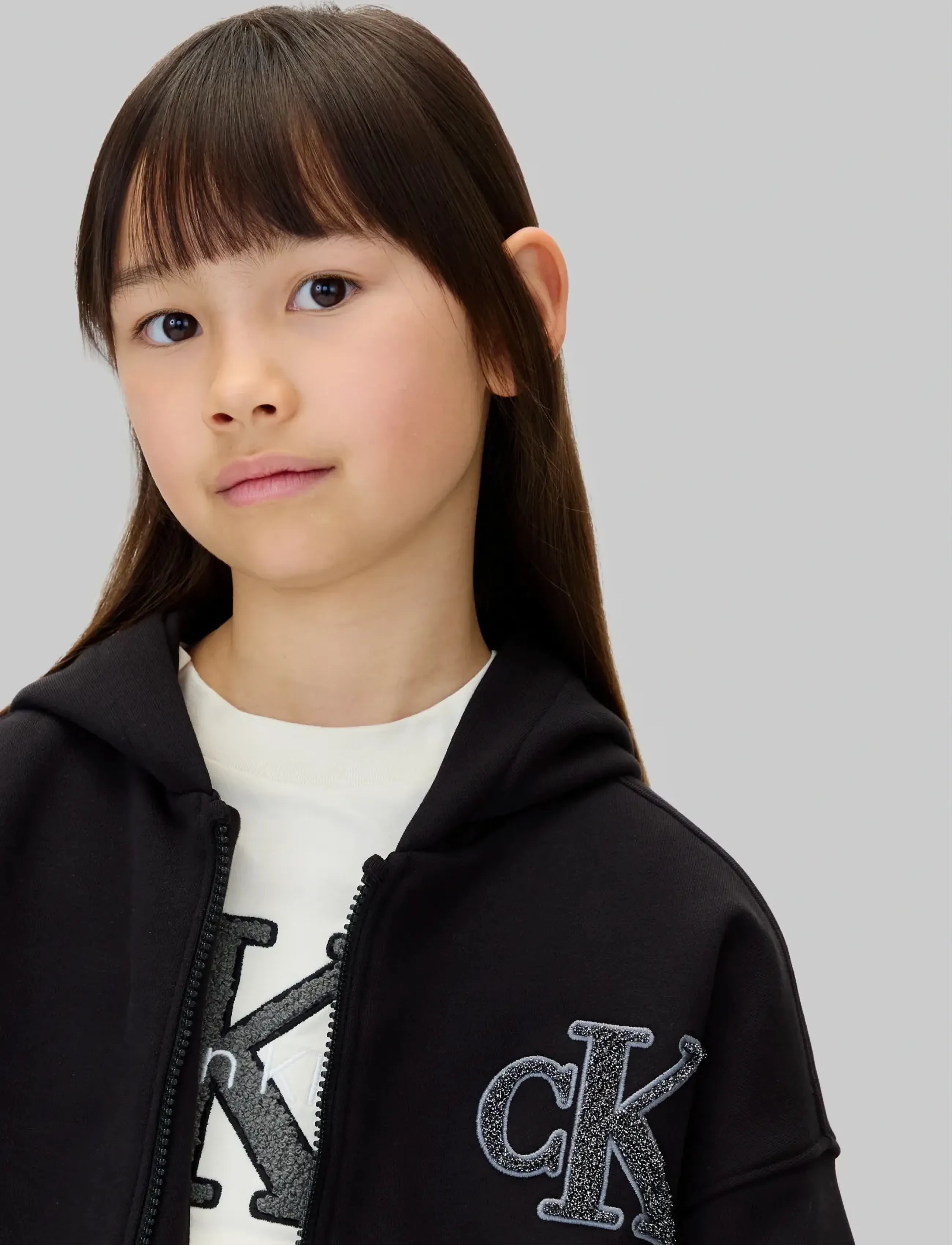 Calvin Klein - CK LOGO TERRY ZIP THROUGH - kapuzenpullover - ck black - 4