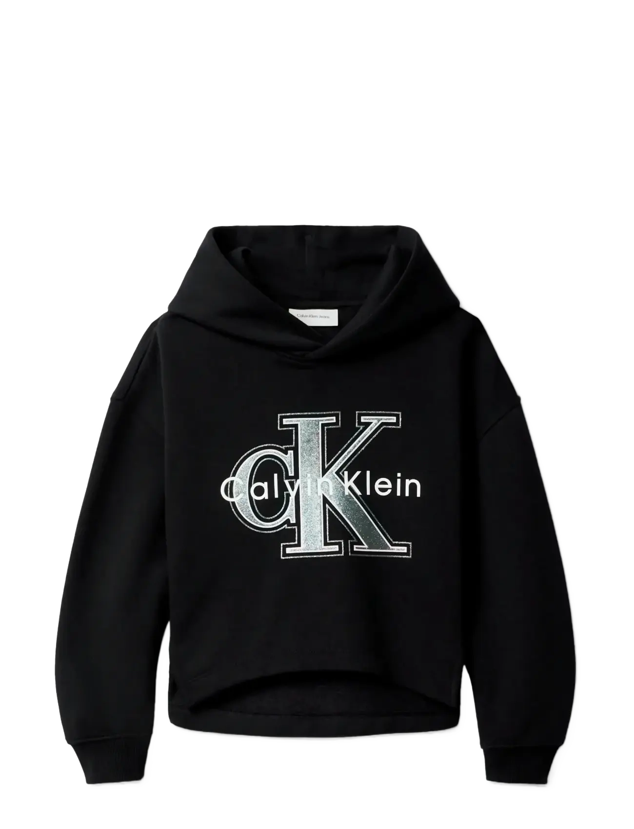Calvin Klein FESTIVE GRAPHIC FLEECE HOODIE - Sweatshirts & Hættetrøjer - CK BLACK / black