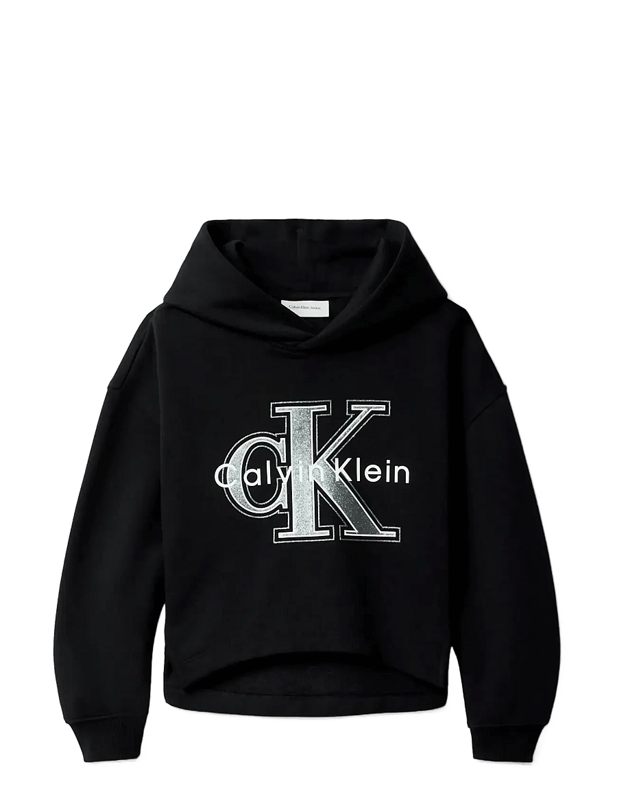 Calvin Klein - FESTIVE GRAPHIC FLEECE HOODIE - kapuzenpullover - ck black - 1