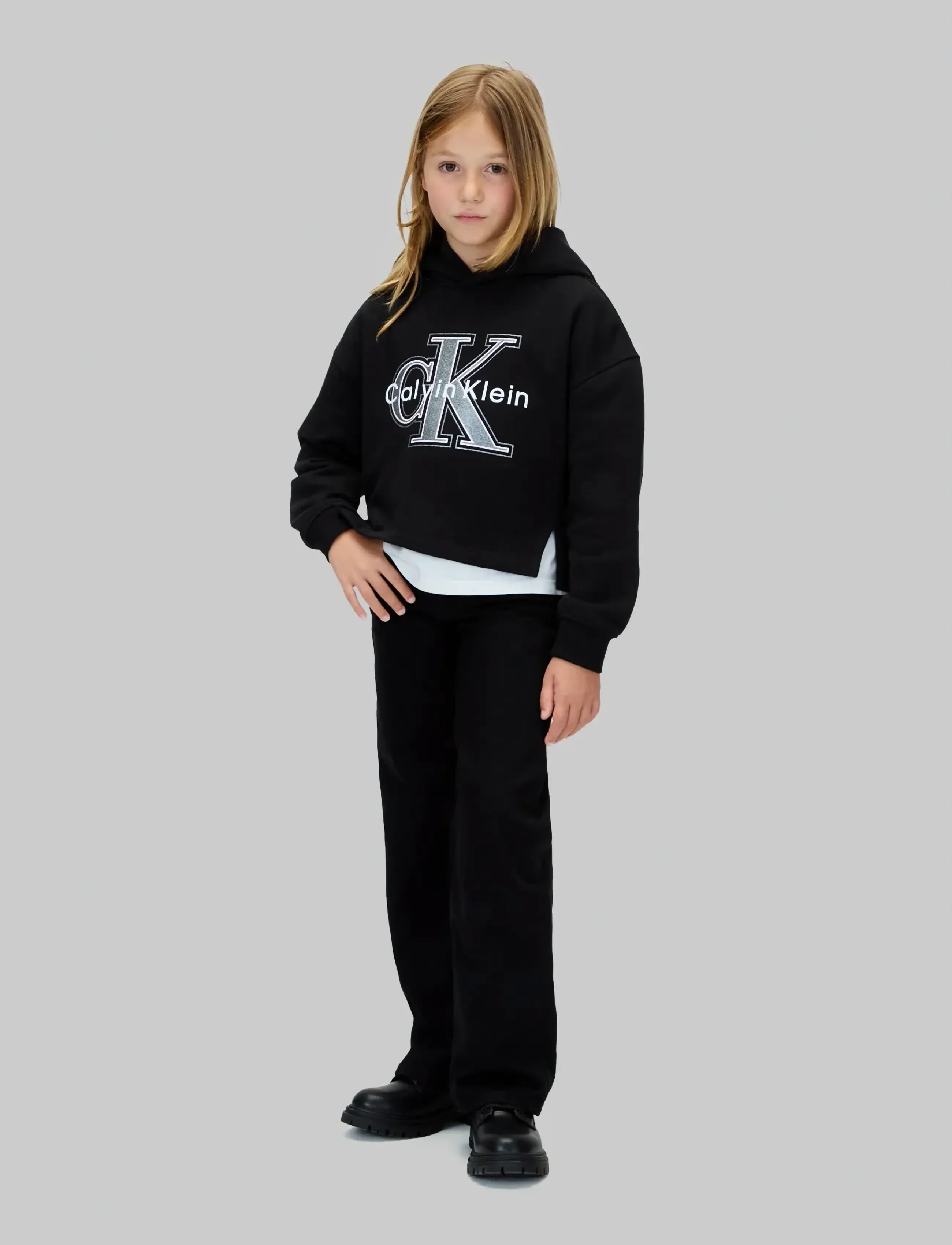 Calvin Klein - FESTIVE GRAPHIC FLEECE HOODIE - kapuzenpullover - ck black - 2
