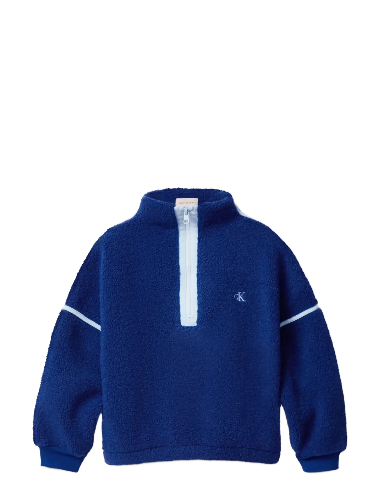 Calvin Klein TEDDY HALF ZIP SWEATSHIRT - Fliis - BOLD BLUE / blue