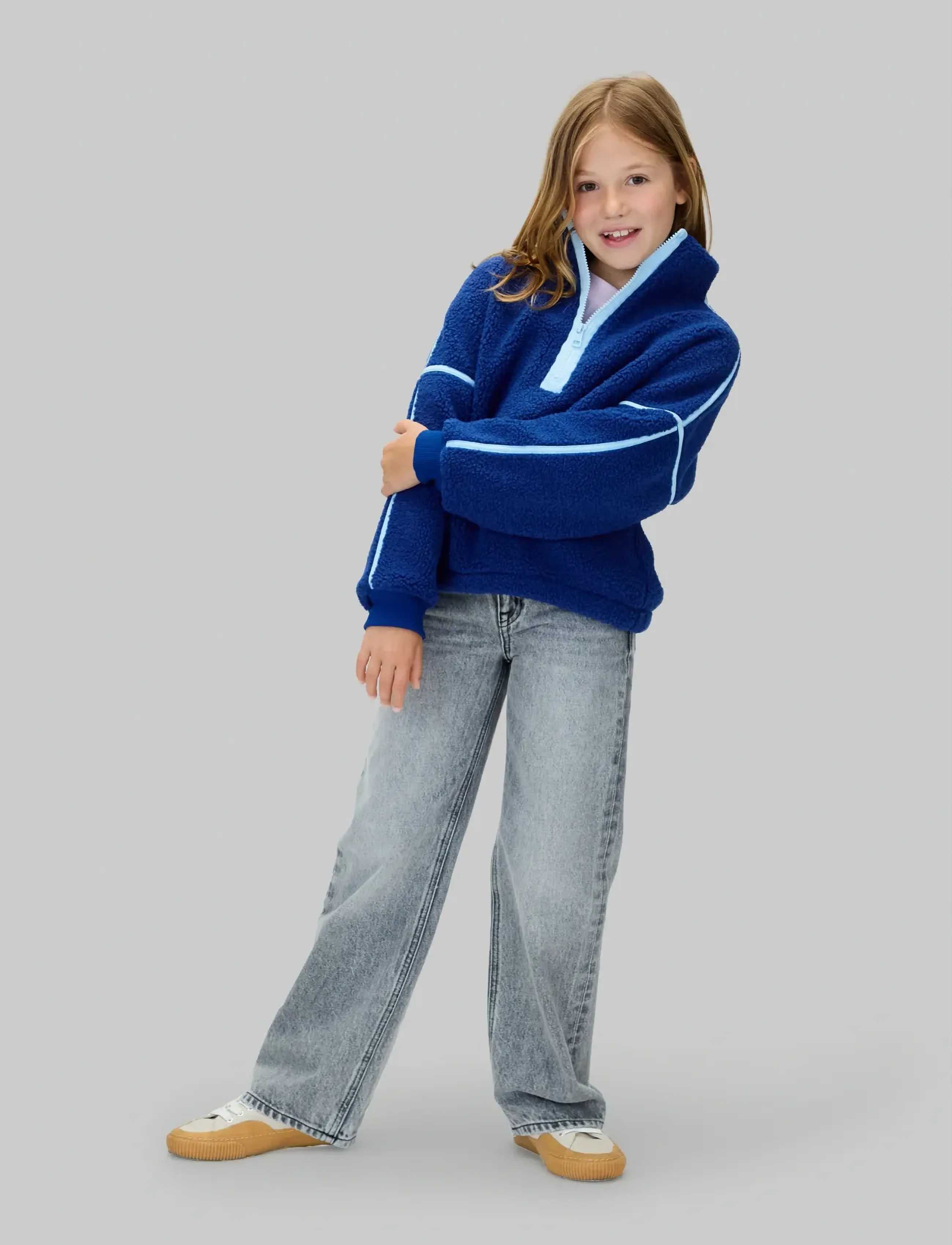 Calvin Klein - TEDDY HALF ZIP SWEATSHIRT - fleece jas - bold blue - 2