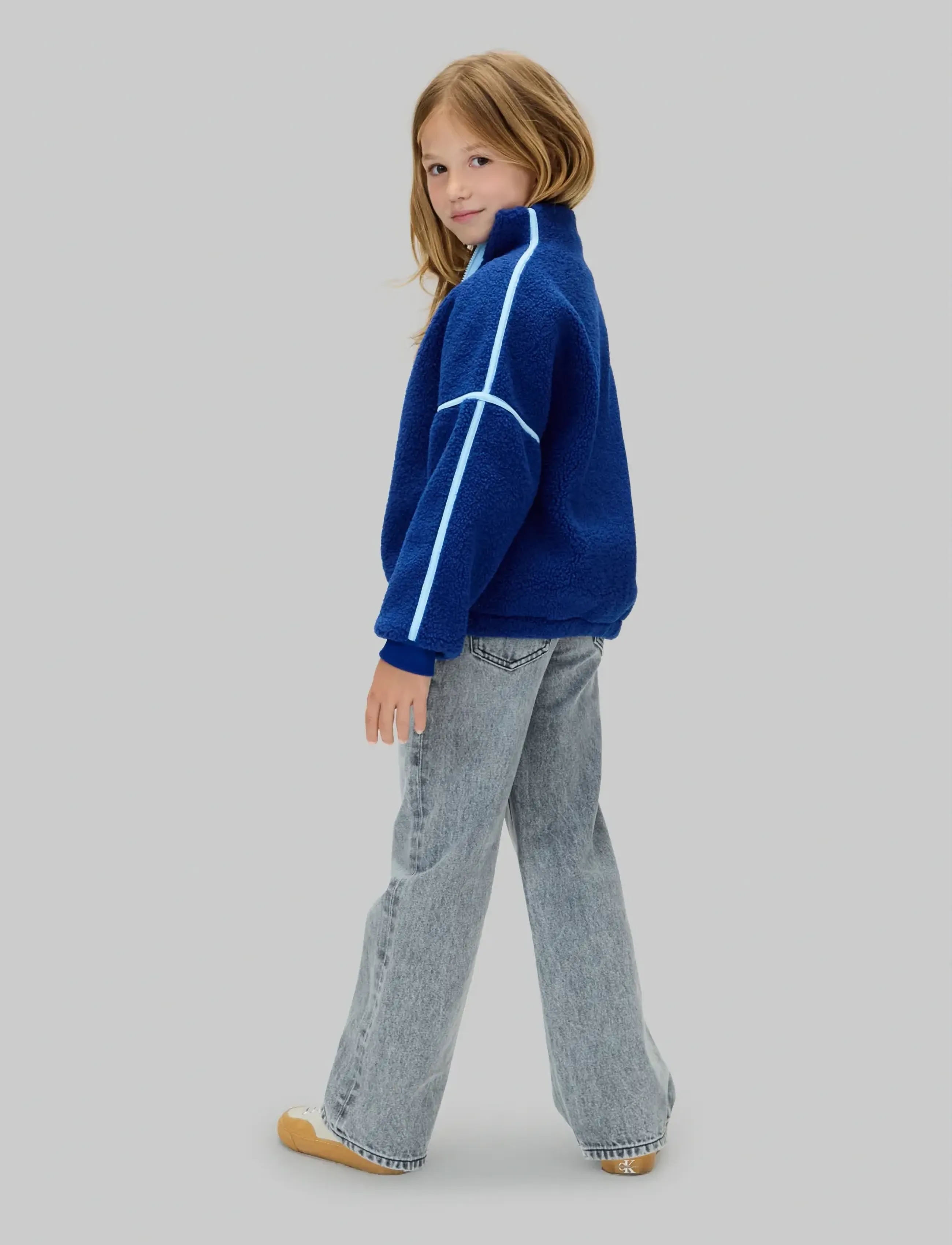 Calvin Klein - TEDDY HALF ZIP SWEATSHIRT - fleece jas - bold blue - 3