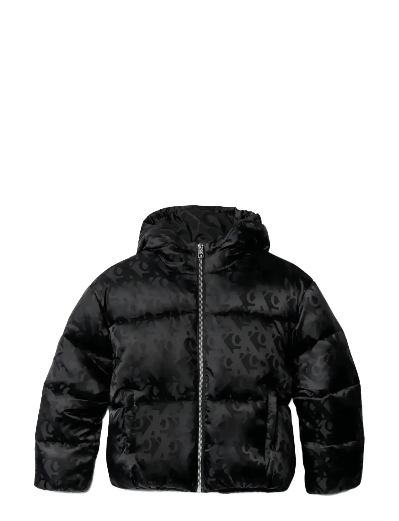 Calvin Klein CK LOGO AOP PUFFER JACKET - Õueriided - CK BLACK / black