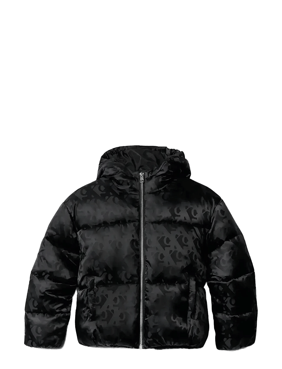 Calvin Klein - CK LOGO AOP PUFFER JACKET - vinterjackor - ck black - 1