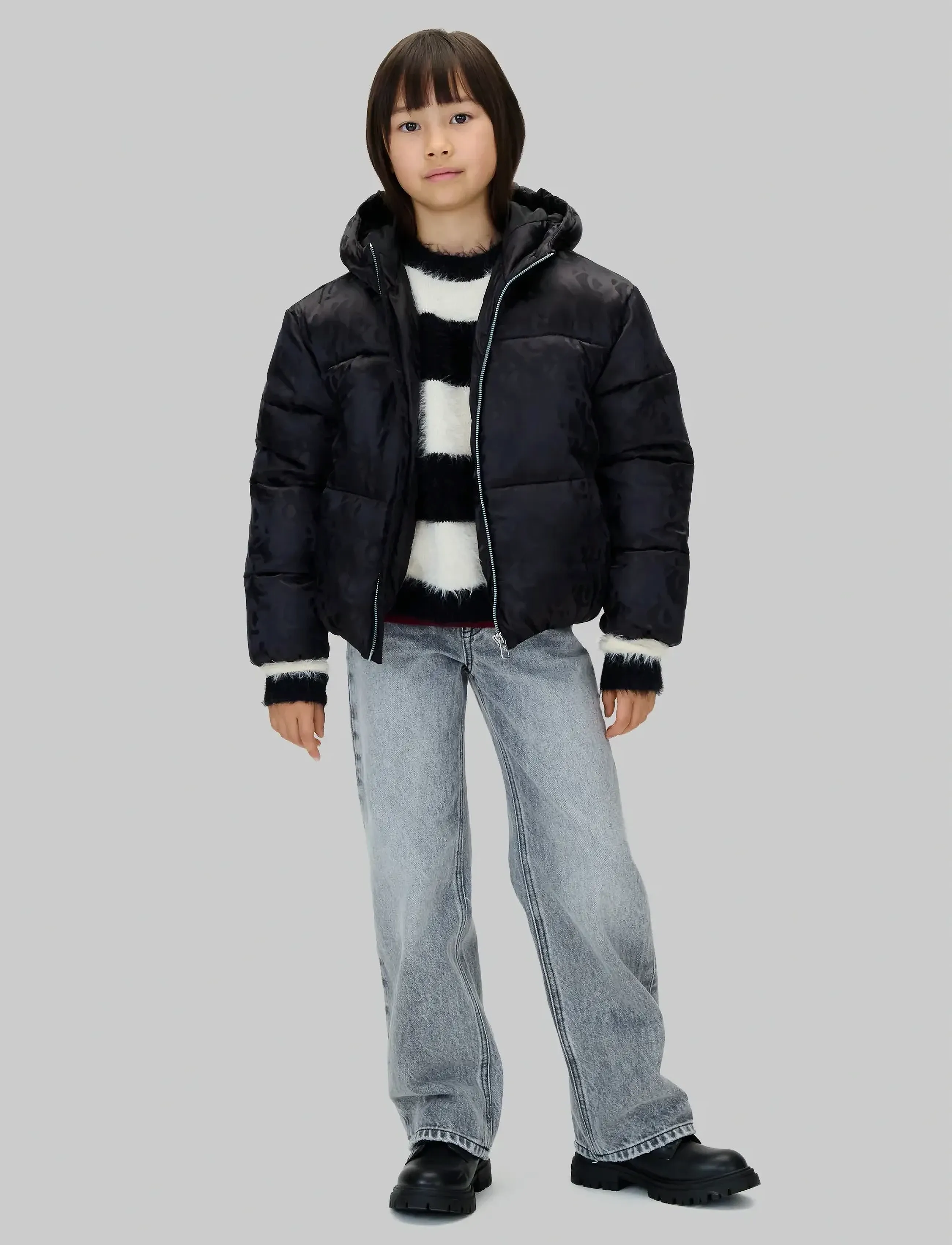 Calvin Klein - CK LOGO AOP PUFFER JACKET - winterjacke - ck black - 2