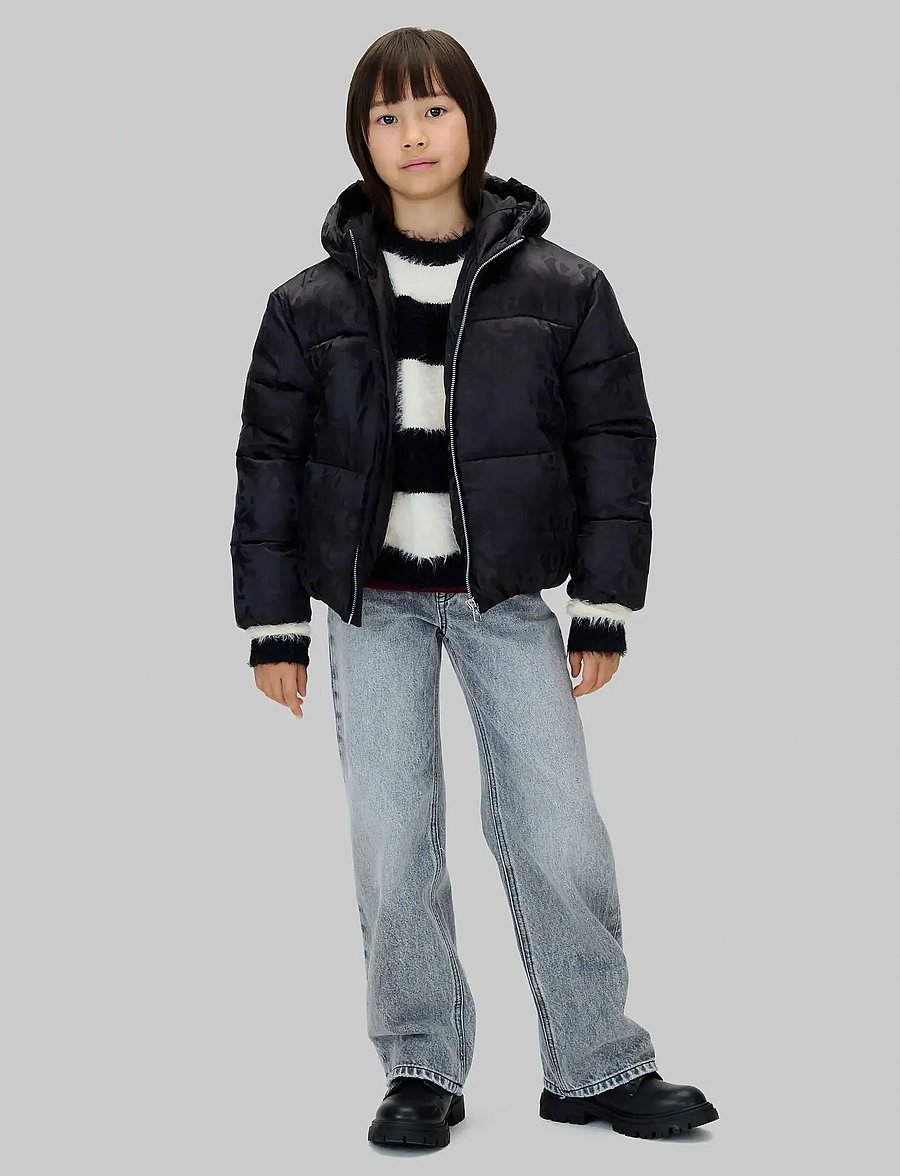 Calvin Klein - CK LOGO AOP PUFFER JACKET - vinterjackor - ck black - 2