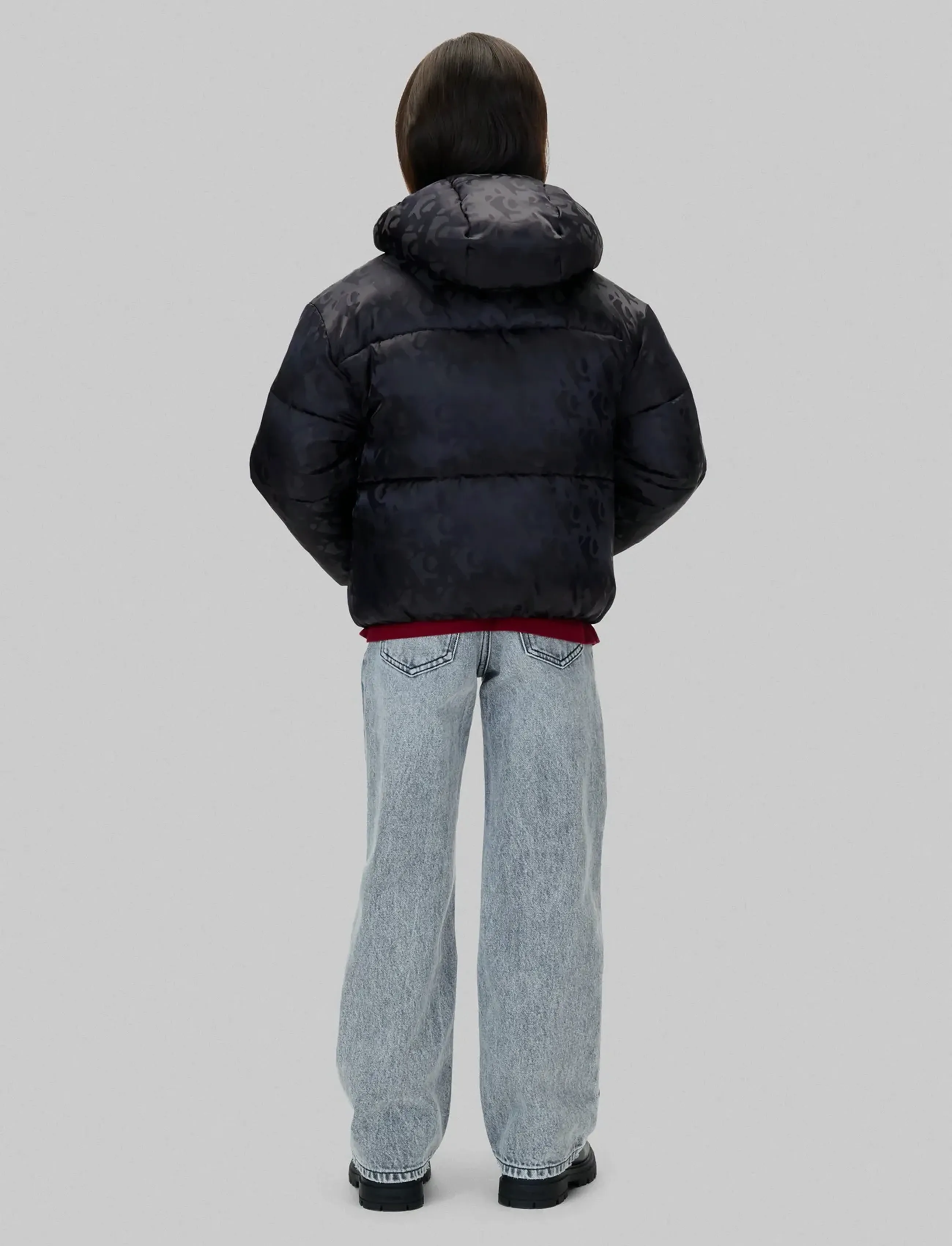 Calvin Klein - CK LOGO AOP PUFFER JACKET - winterjacke - ck black - 3