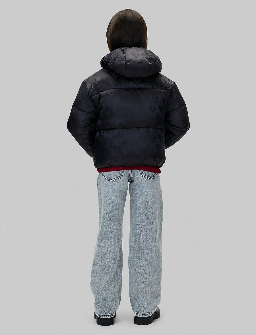 Calvin Klein - CK LOGO AOP PUFFER JACKET - vinterjackor - ck black - 3