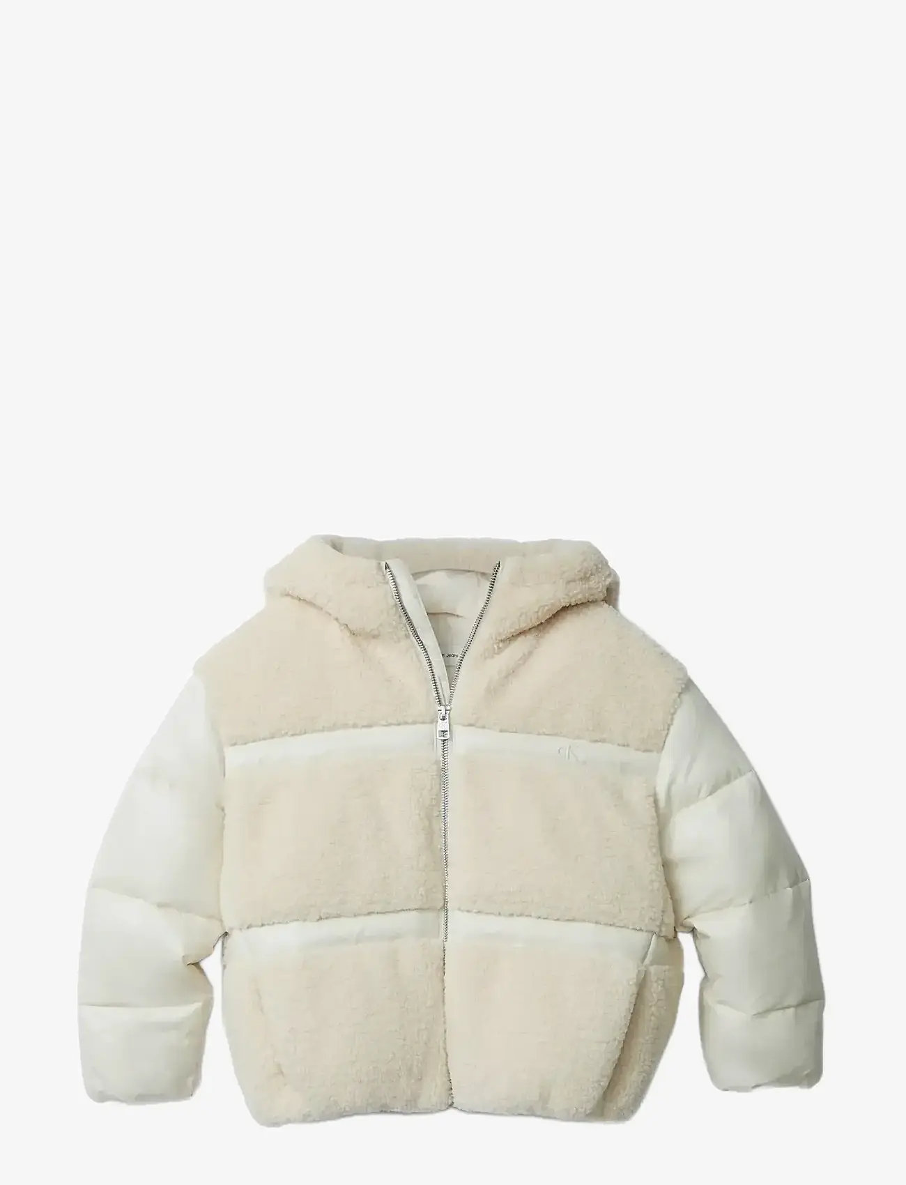 Calvin Klein - TEDDY SHINY PUFFER JACKET - winter jackets - whitecap gray - 1