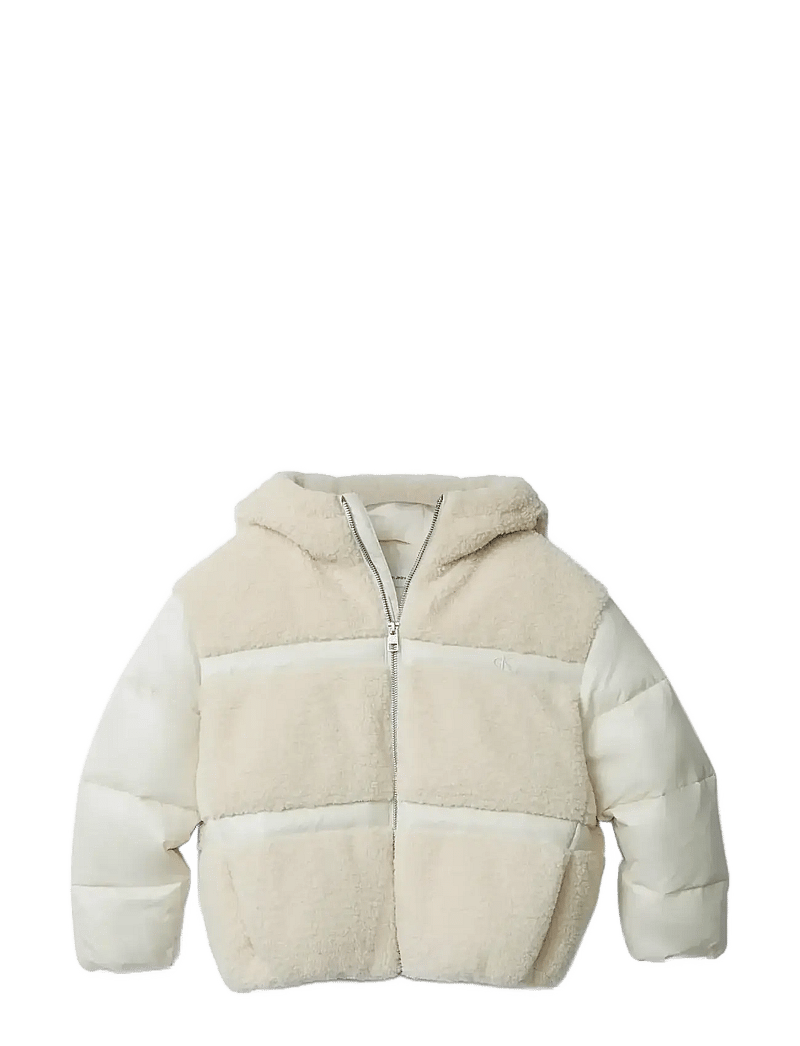 Calvin Klein - TEDDY SHINY PUFFER JACKET - vinterjakker - whitecap gray - 1