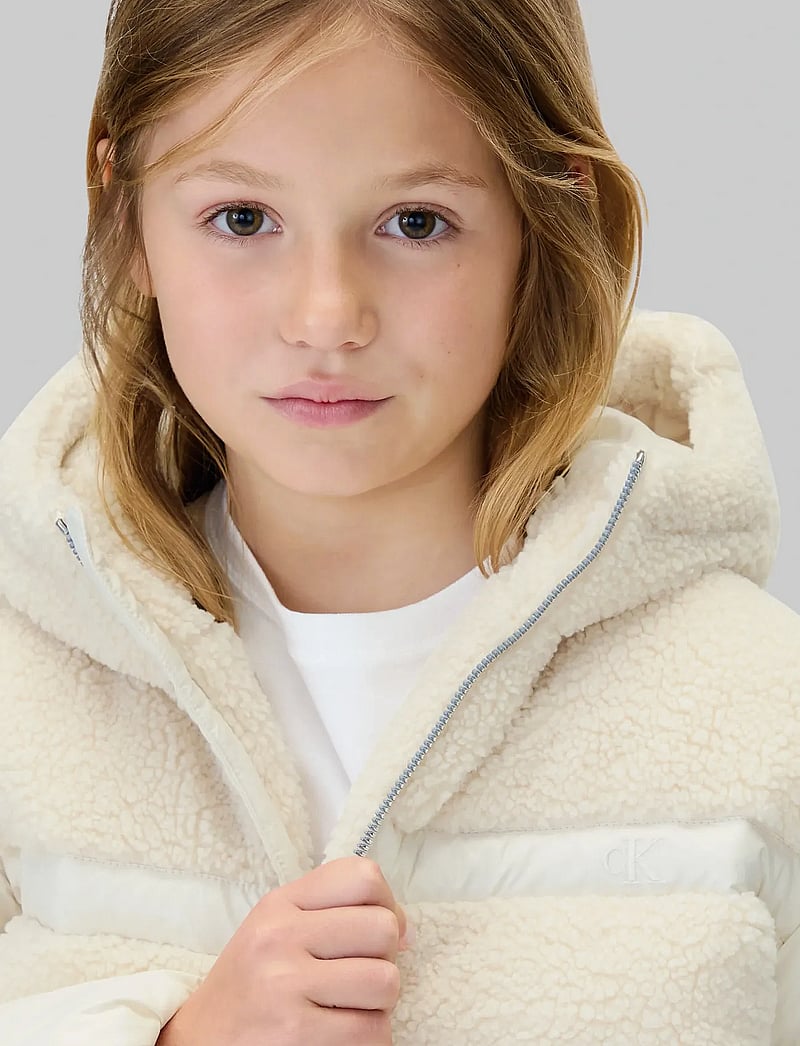 Calvin Klein - TEDDY SHINY PUFFER JACKET - vinterjakker - whitecap gray - 4