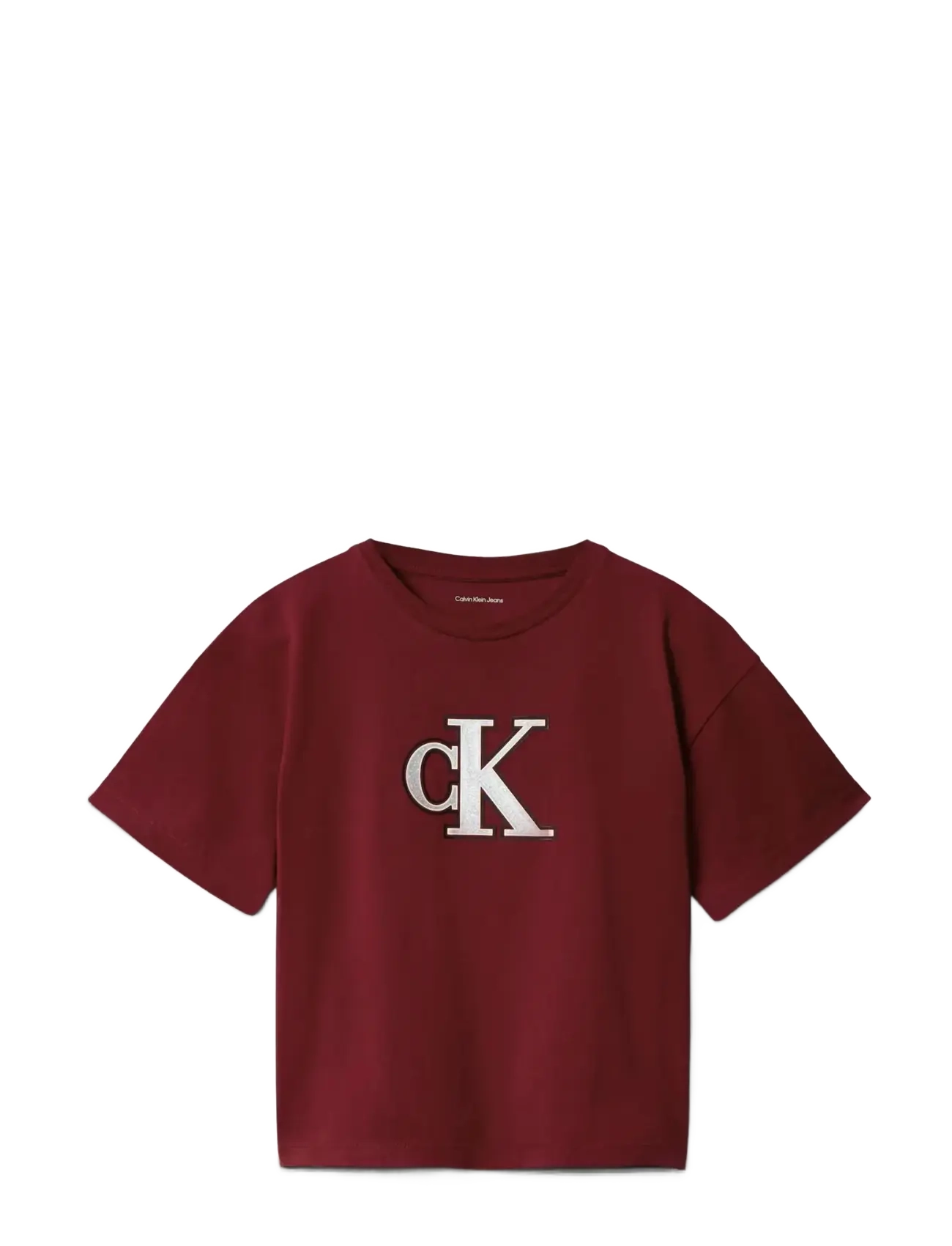 Calvin Klein FESTIVE GRAPHIC SS T-SHIRT - Kampagne - RASPBERRY CHOCOLATE / burgundy